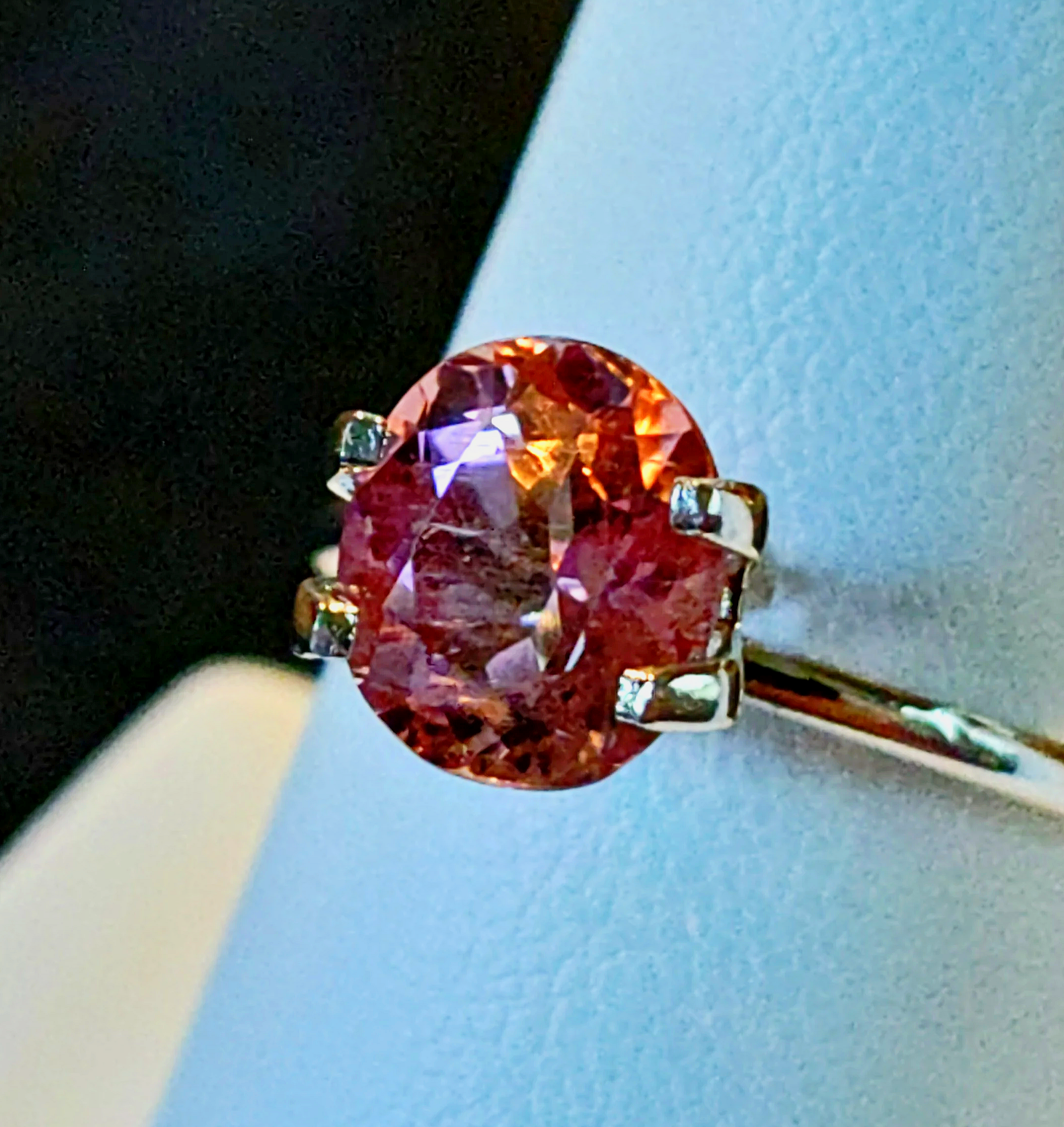 Neon Pink Orange Titanium Tourmaline 2.50ct