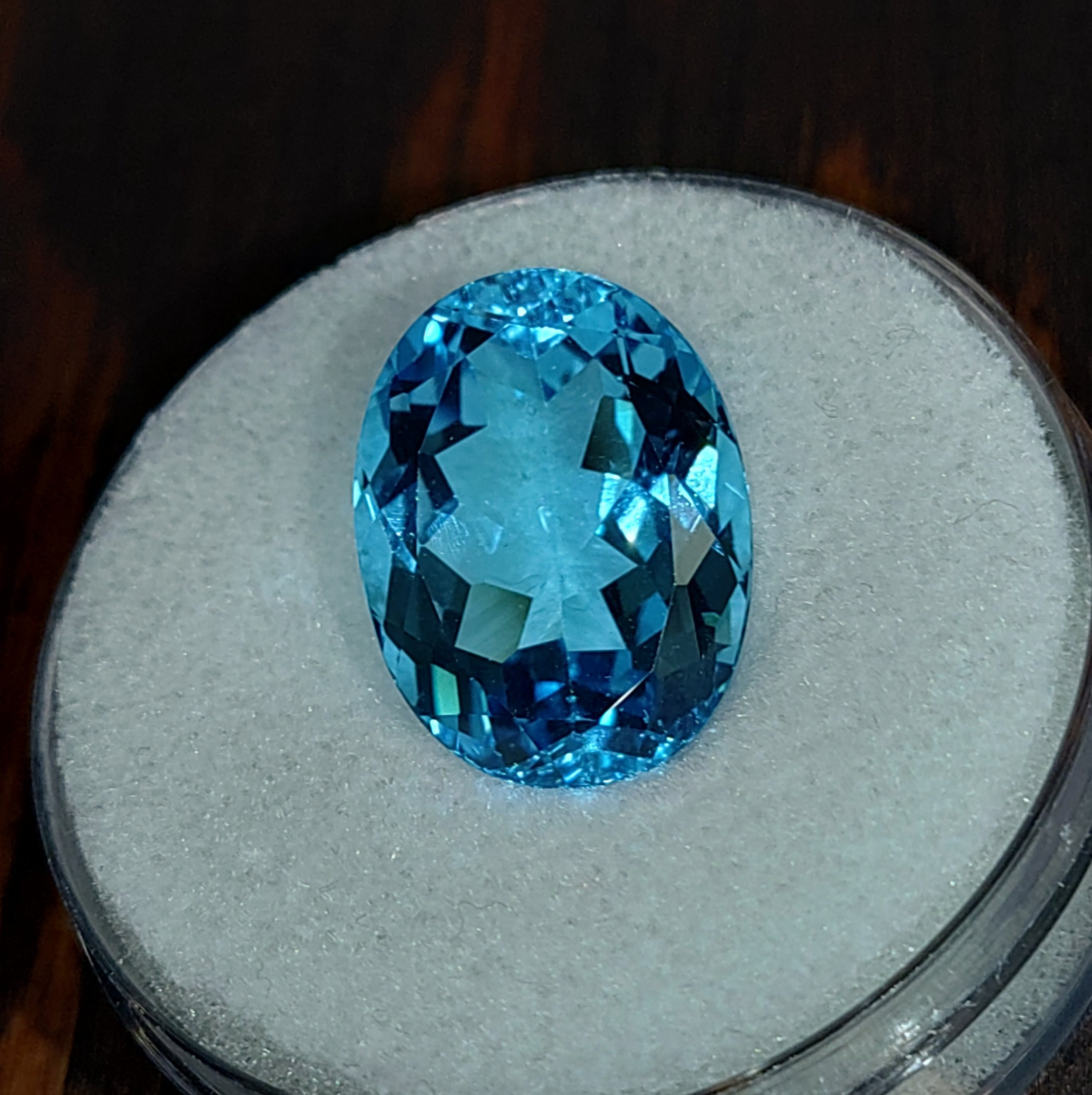 Genuine Swiss Blue Topaz 23.02ct from TheCoveAtFoxHollow.com