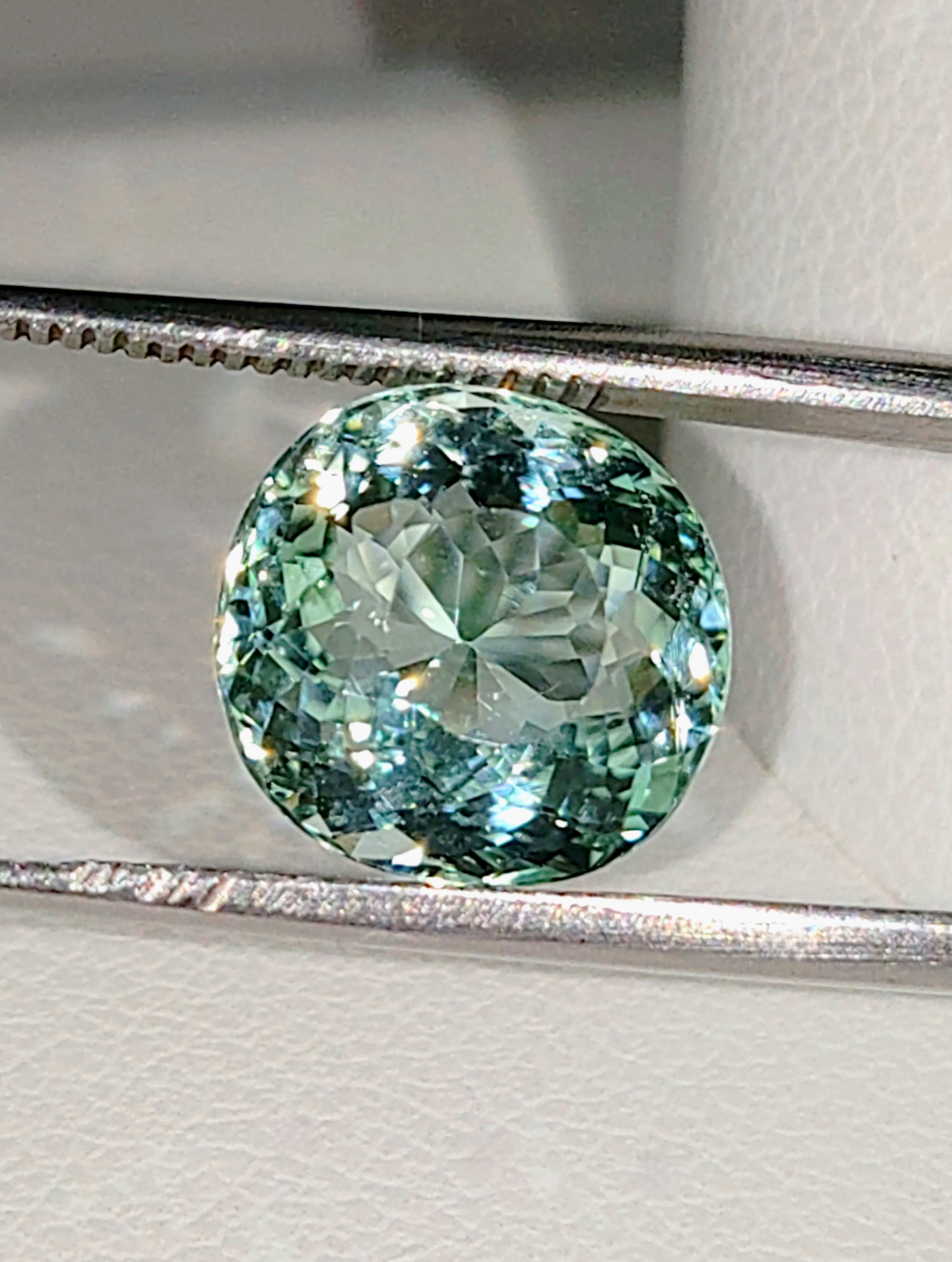 GIA Certified Genuine Neon Seafoam Titanium Tourmaline 3.81ct TheCoveAtFoxHollow.com
