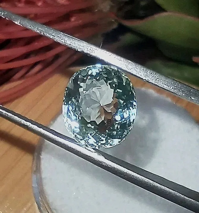 Genuine Neon Aqua Blue Titanium Tourmaline 2.94ct - TheCoveAtFoxHollow.com