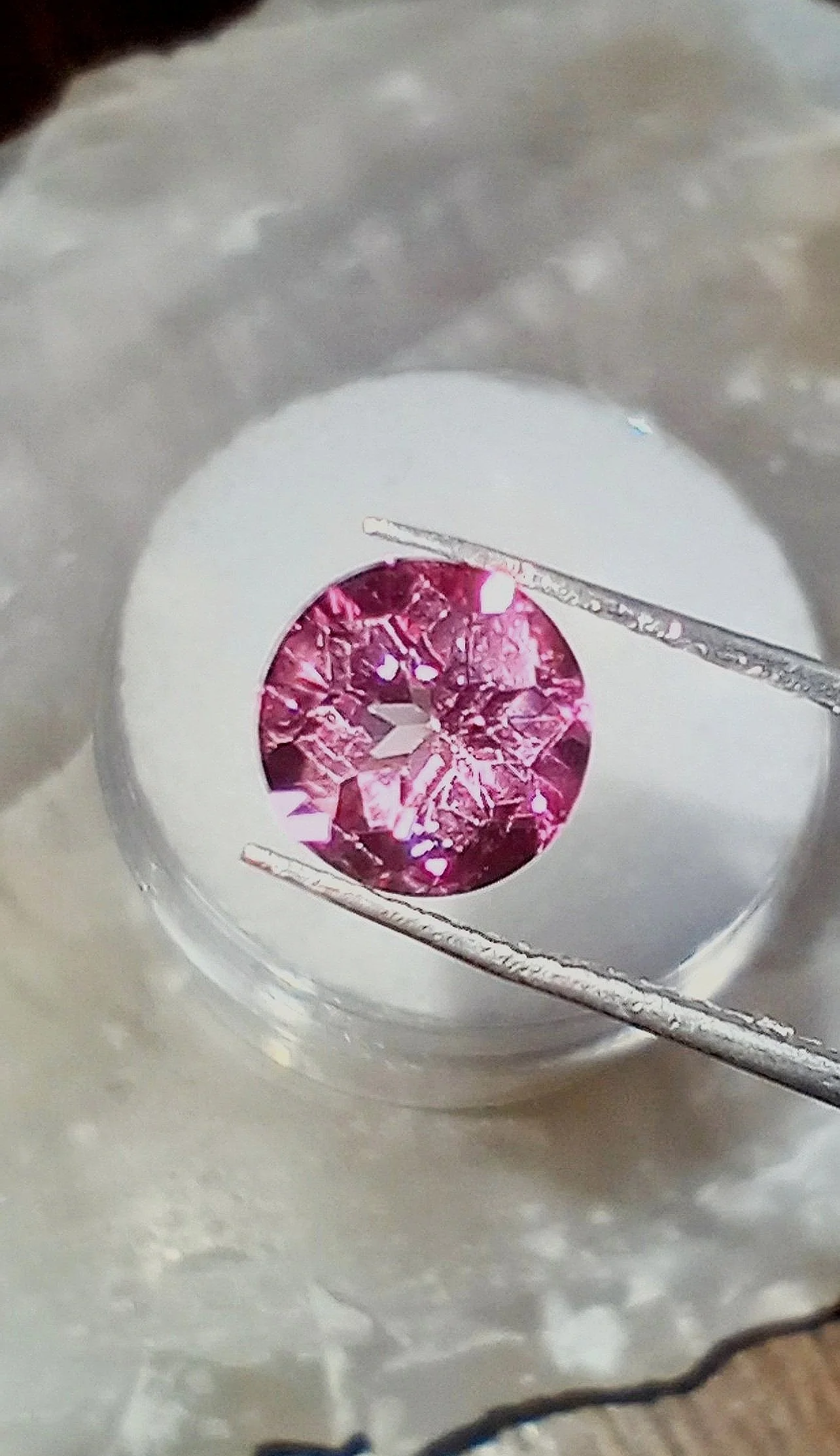 Mystic Pure Pink Treated Topaz at 1.58ct from thecoveatfoxhollow.com