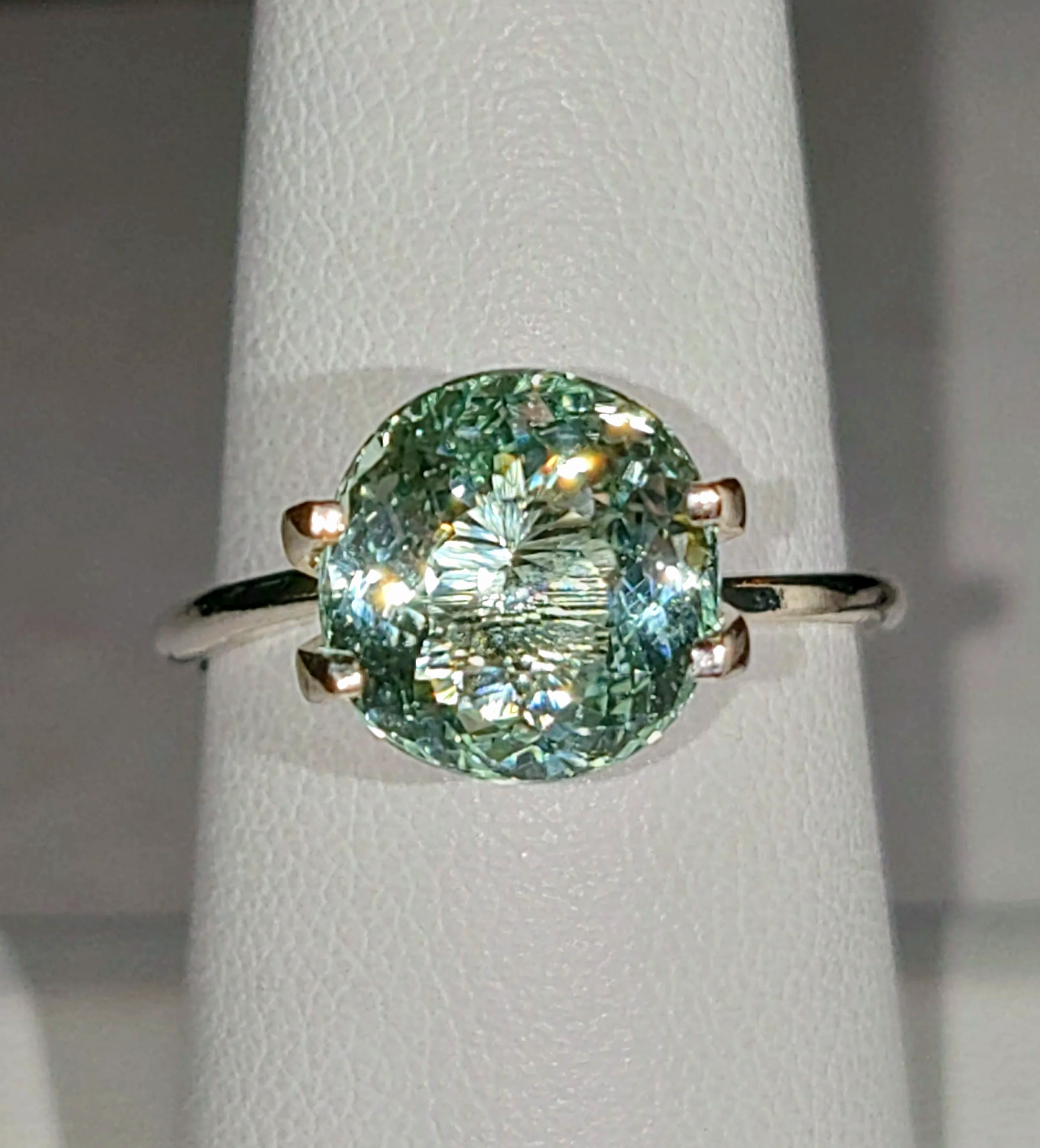 GIA Certified Genuine Neon Seafoam Titanium Tourmaline 3.81ct from TheCoveAtFoxHollow.com