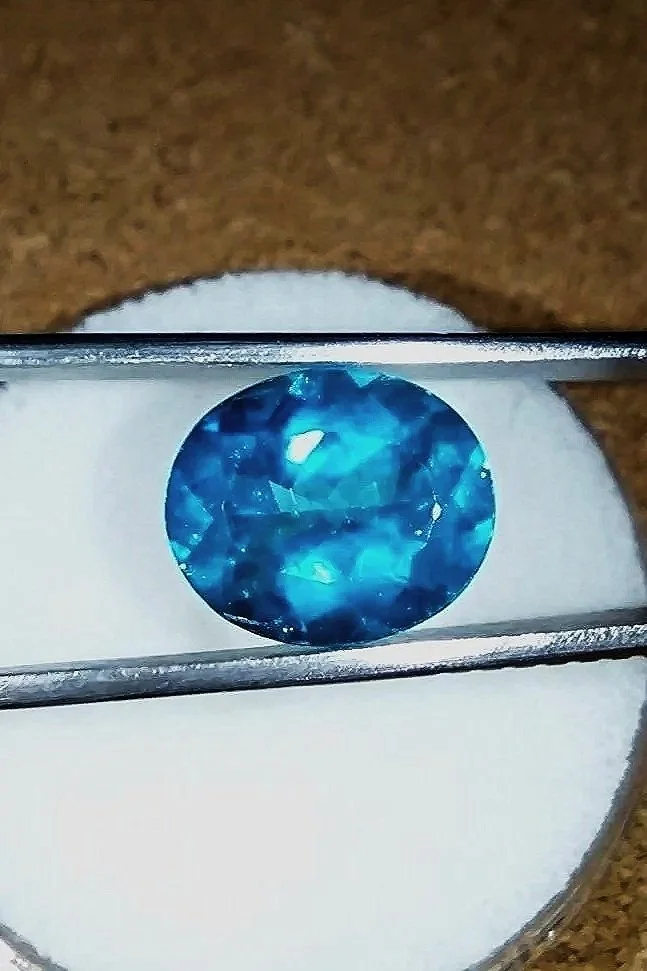 Genuine Neon Blue Apatite 6.74ct from TheCoveAtFoxHollow.com