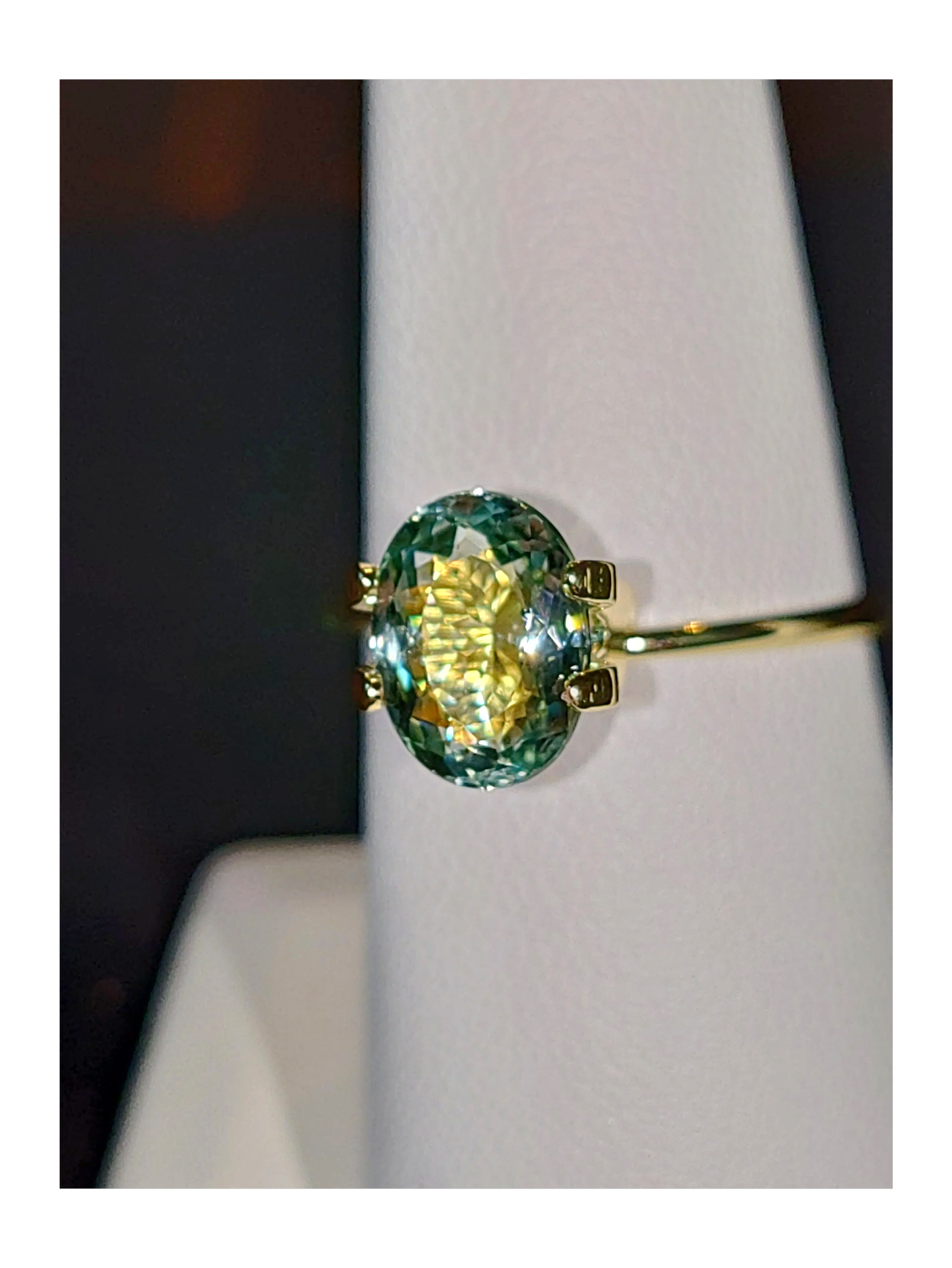Genuine Neon Seafoam Titanium Tourmaline 1.75ct TheCoveAtFoxHollow.com