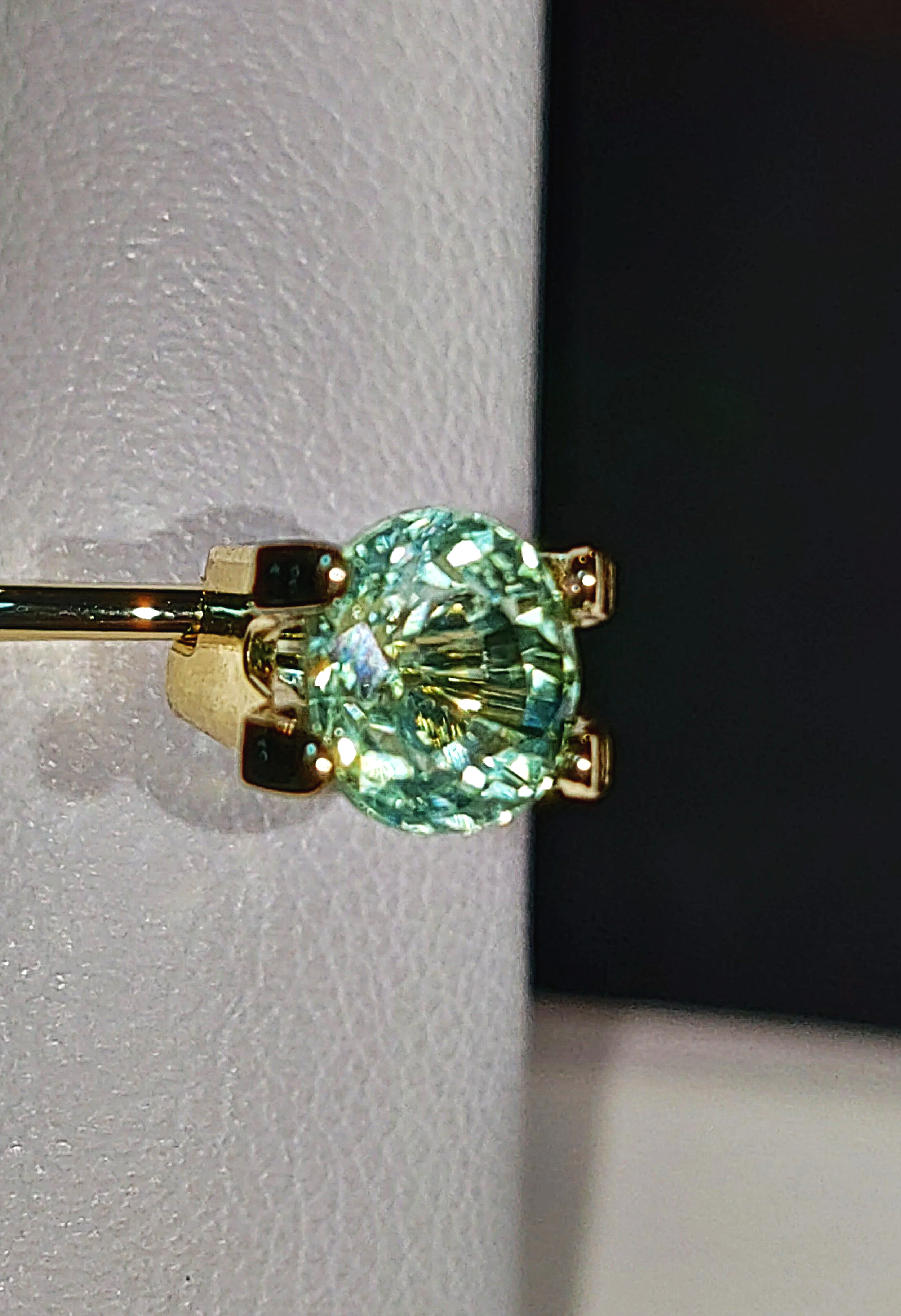 Genuine Neon Green Blue Titanium Tourmaline .96ct from TheCoveAtFoxHollow.com