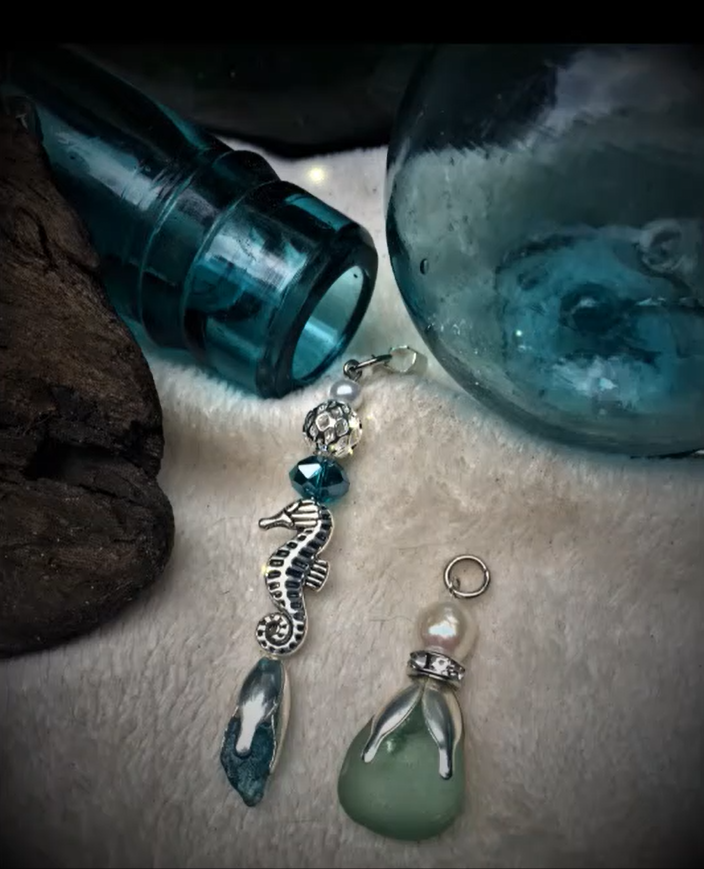 I would collect and make sea glass jewelry before the fire burned down my stock.