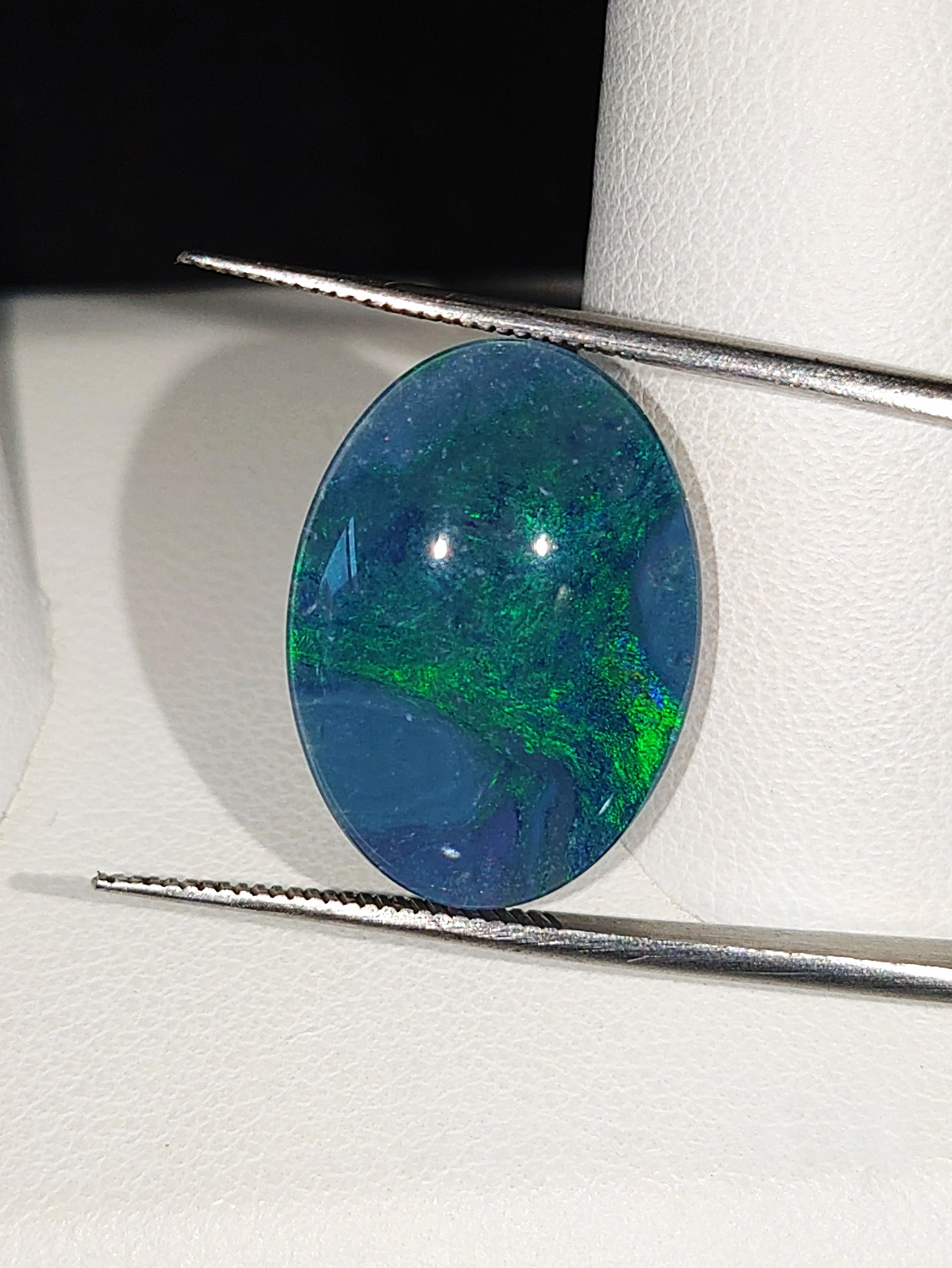 Genuine Australian Black Opal Triplet 8.10ct from TheCoveAtFoxHollow.com