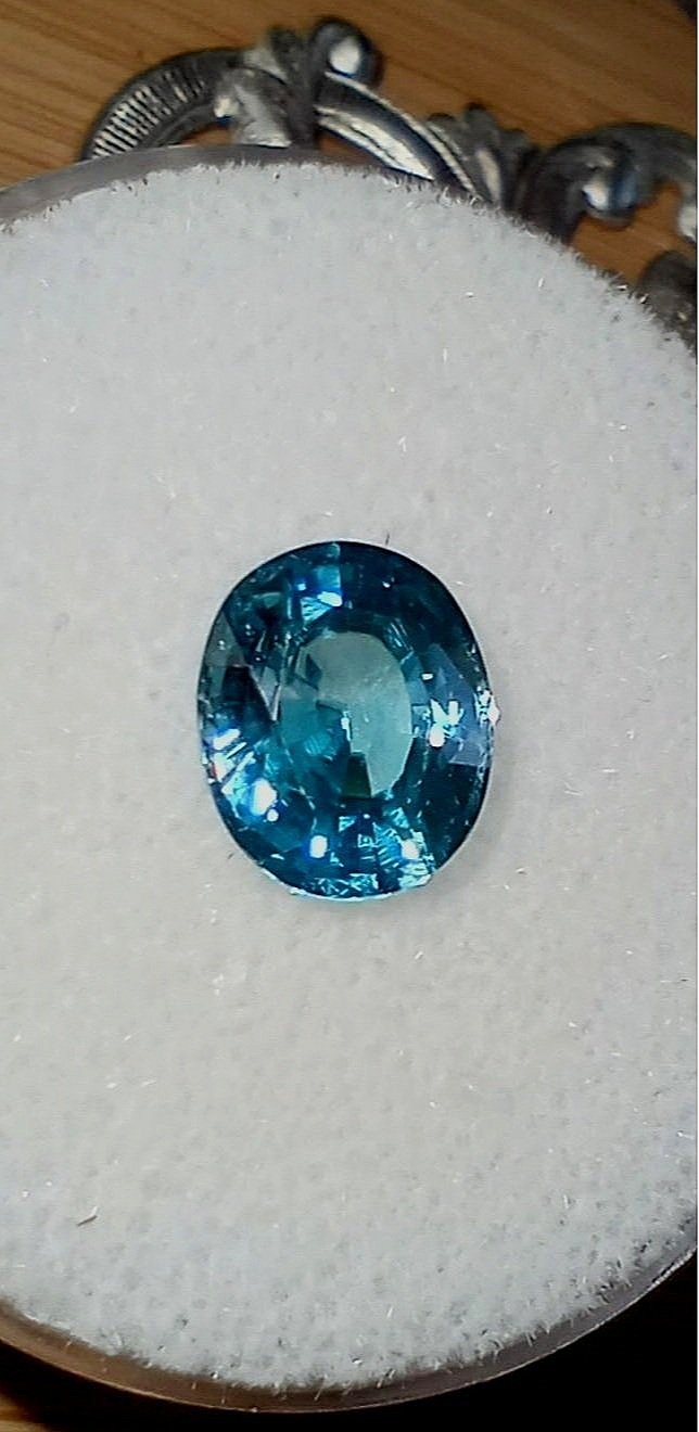 Genuine Blue Zircon 3.64ct from thecoveatfoxhollow.com