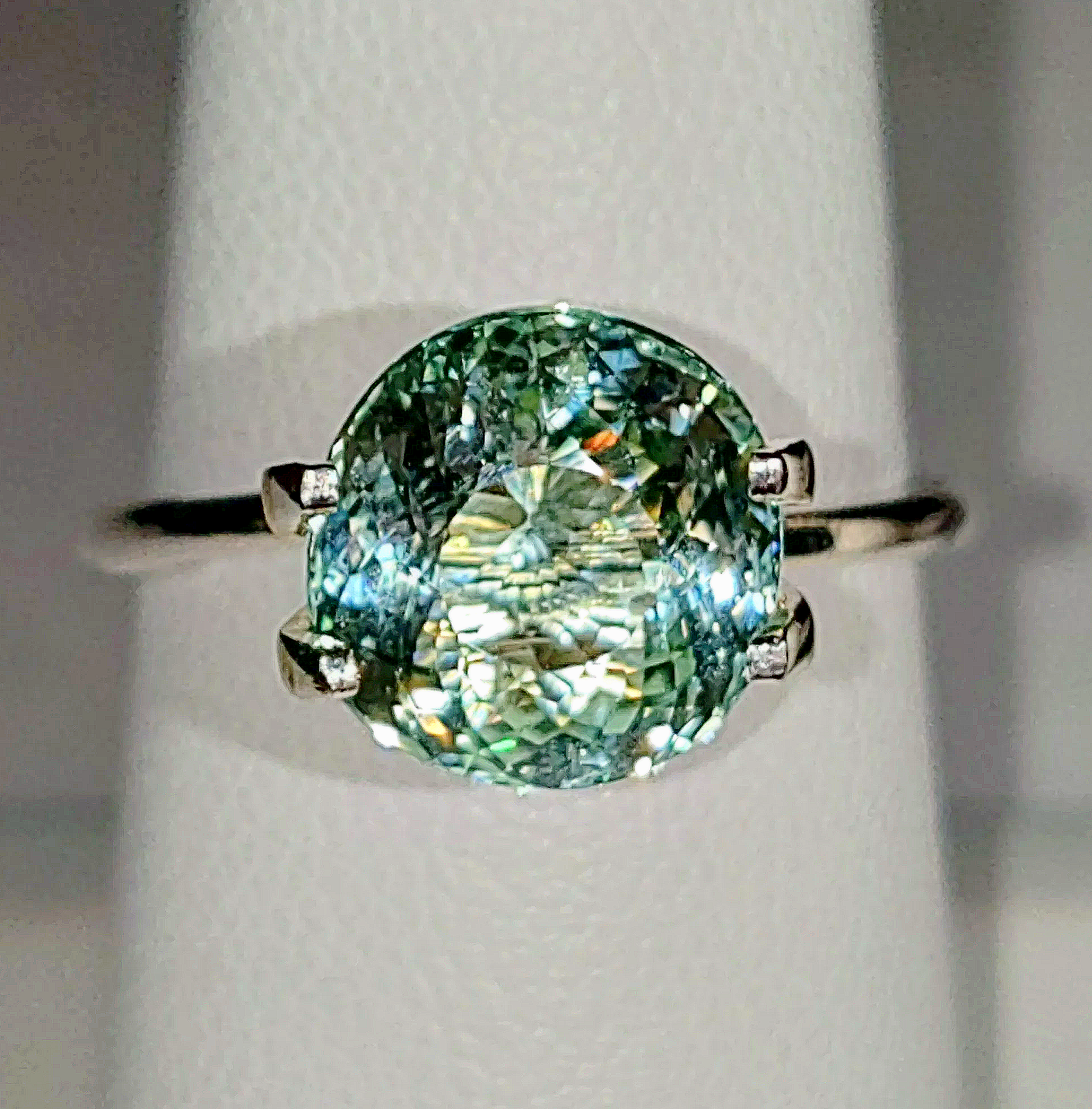 GIA Certified Neon Seafoam Titanium Tourmaline 3.81ct