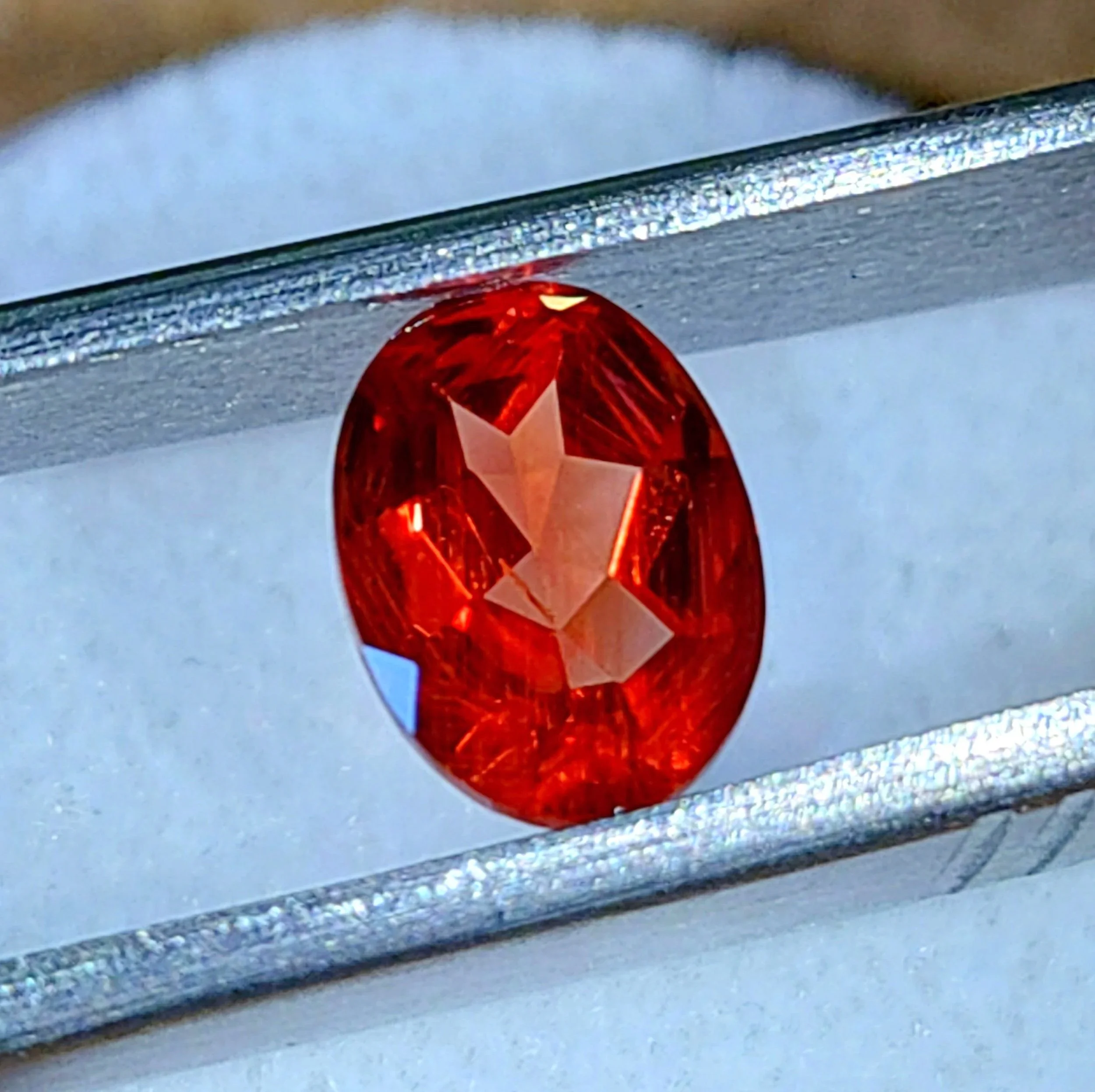 Genuine Orange Andesine 1.05ct from TheCoveAtFoxHollow.com