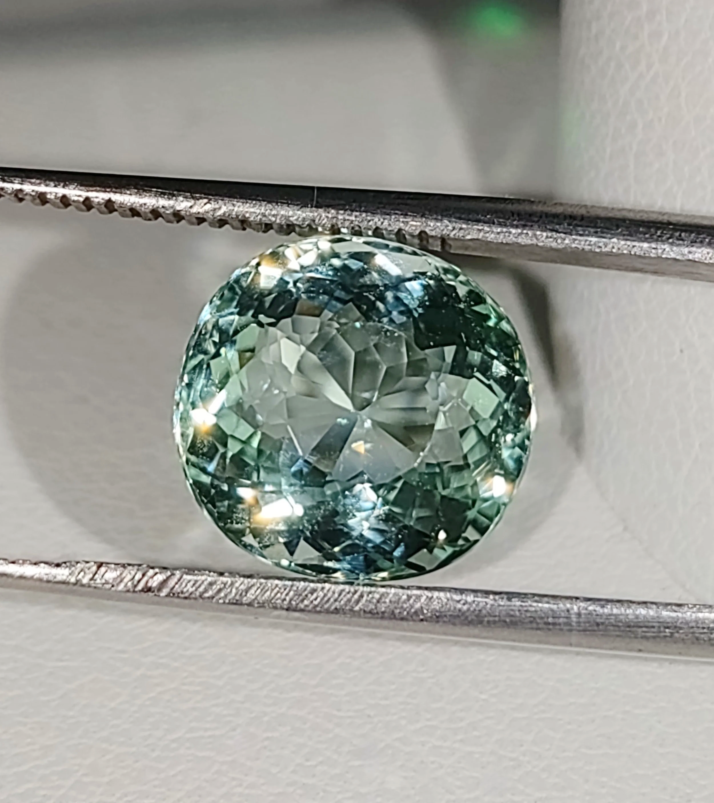 GIA Certified Genuine Neon Seafoam Titanium Tourmaline 3.81ct from TheCoveAtFoxHollow.com