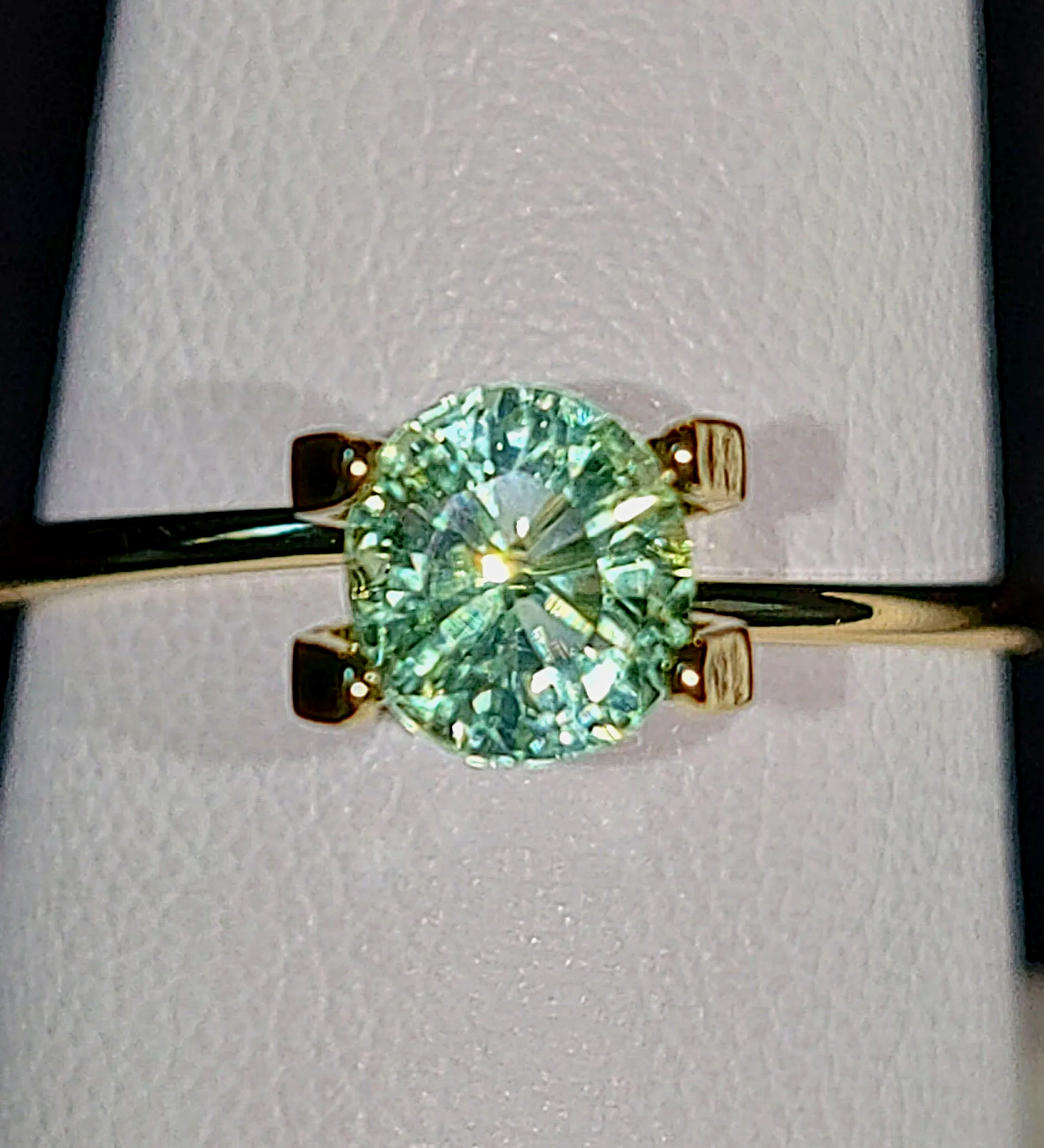 Genuine Neon Green Blue Titanium Tourmaline .96ct from TheCoveAtFoxHollow.com