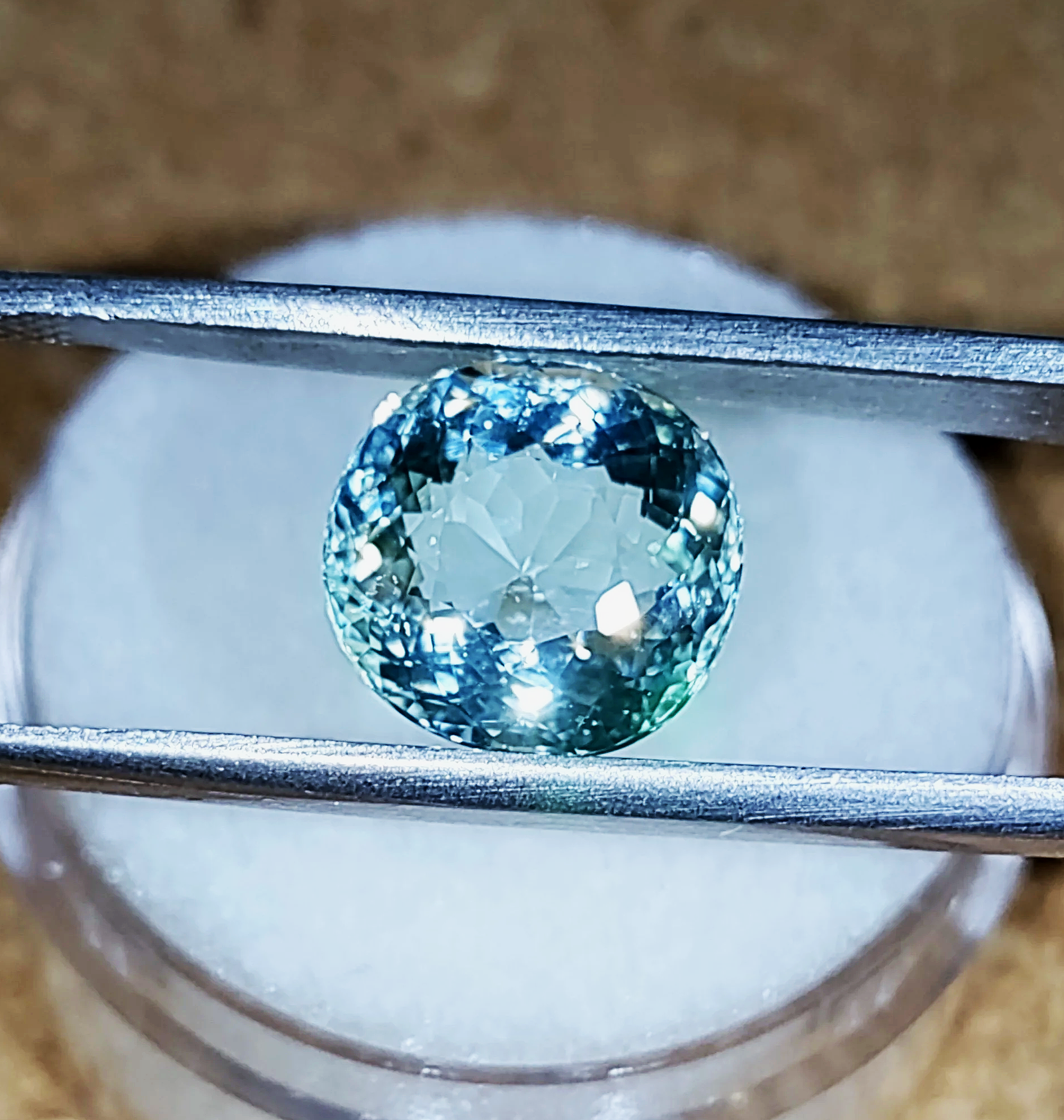 GIA Certified Genuine Neon Seafoam Titanium Tourmaline 3.81ct from TheCoveAtFoxHollow.com