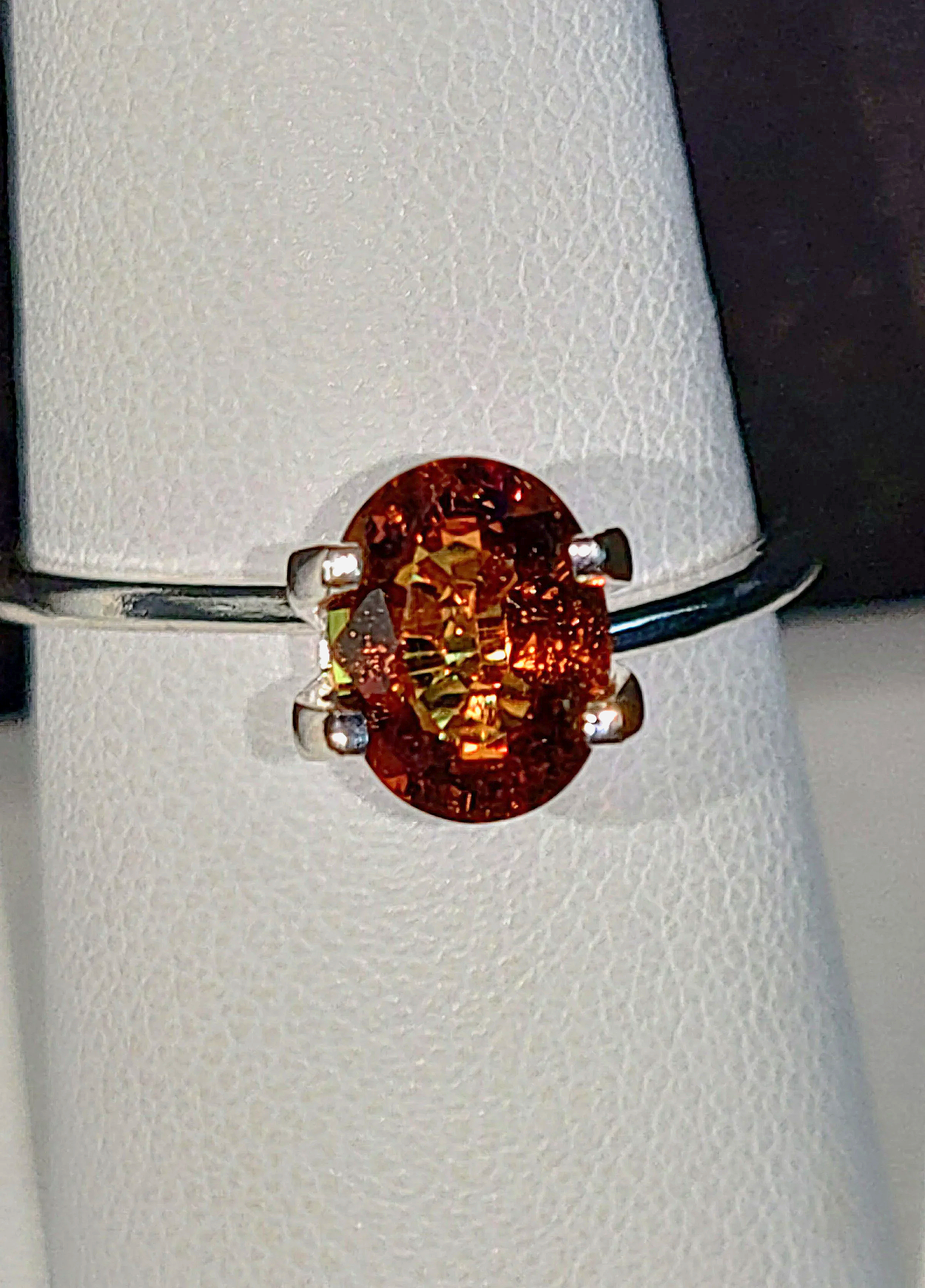 GIA Certified Genuine Unheated Orange Sapphire 1.56ct from TheCoveAtFoxHollow.com