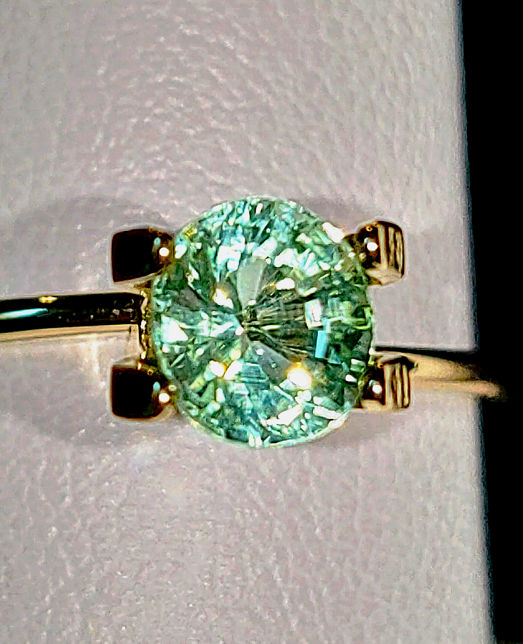 Genuine Neon Green Blue Titanium Tourmaline .96ct