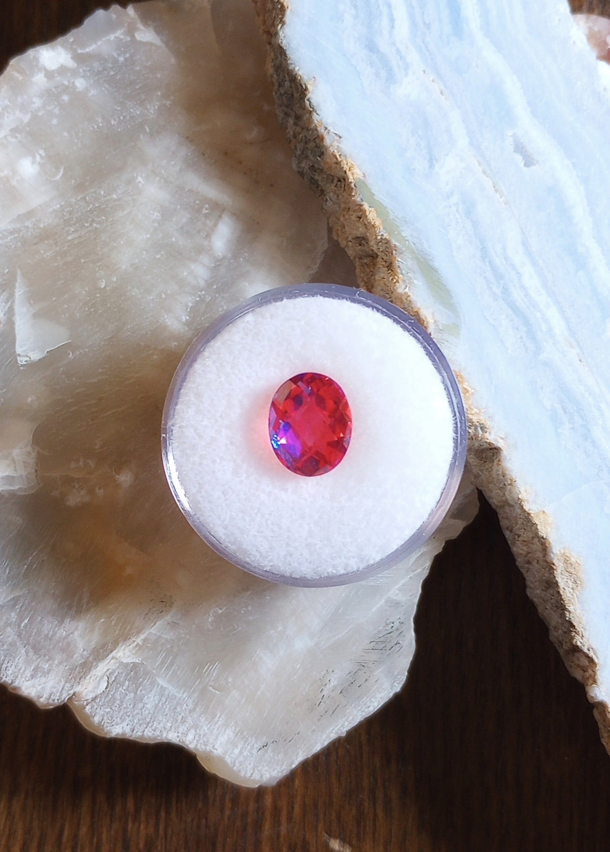 Genuine Red Orange Summer Treated Quartz 3.29ct from thecoveatfoxhollow.com