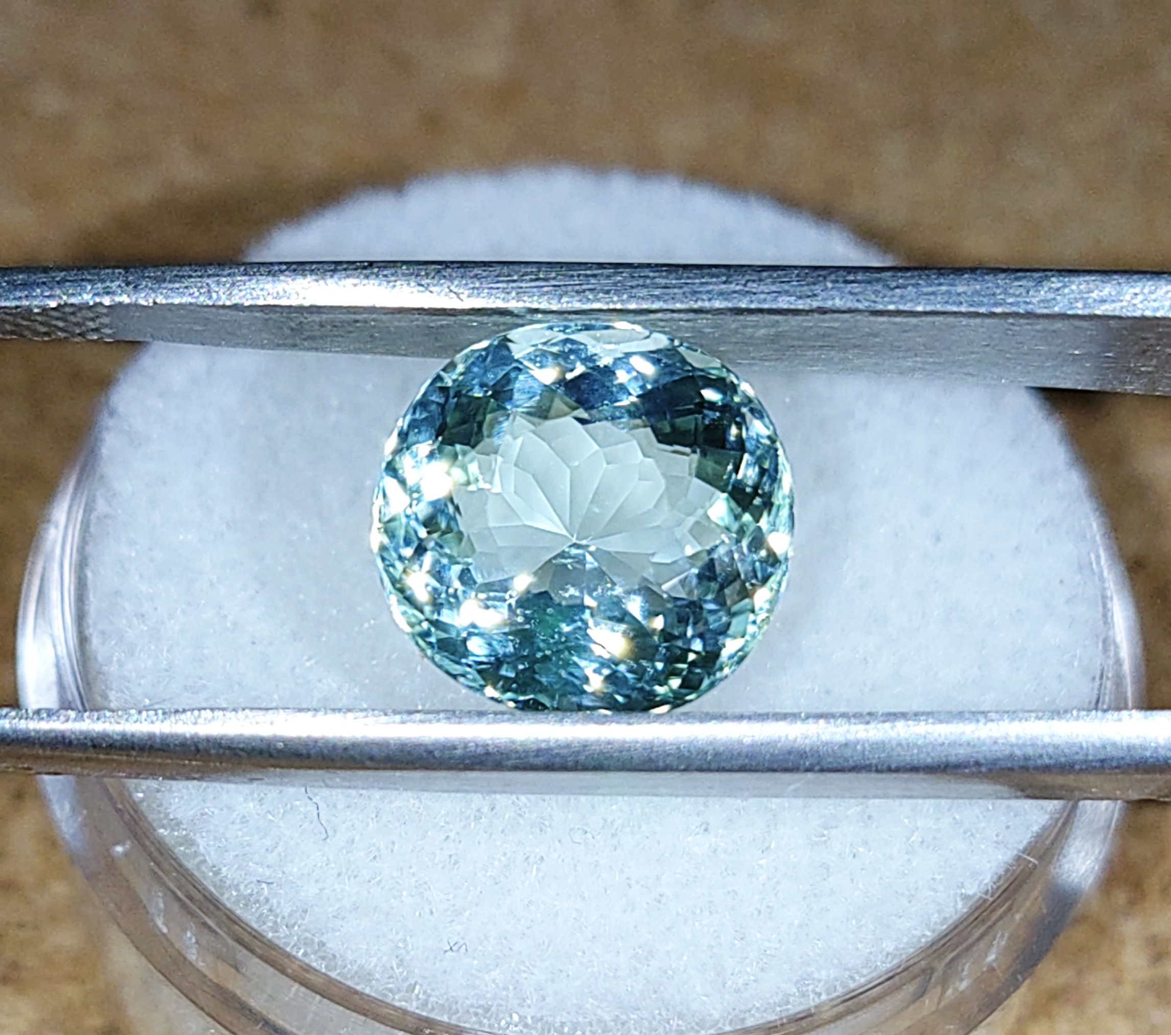 GIA Certified Genuine Neon Seafoam Titanium Tourmaline 3.81ct from TheCoveAtFoxHollow.com