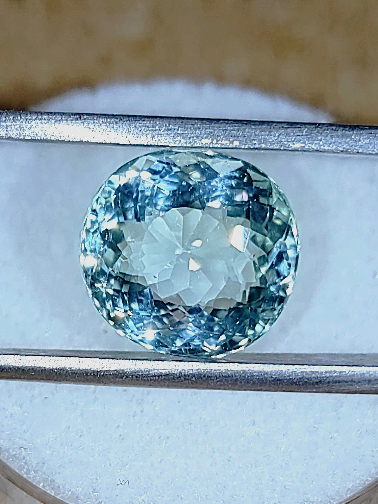 GIA Certified Genuine Neon Seafoam Titanium Tourmaline 3.81ct TheCoveAtFoxHollow.com