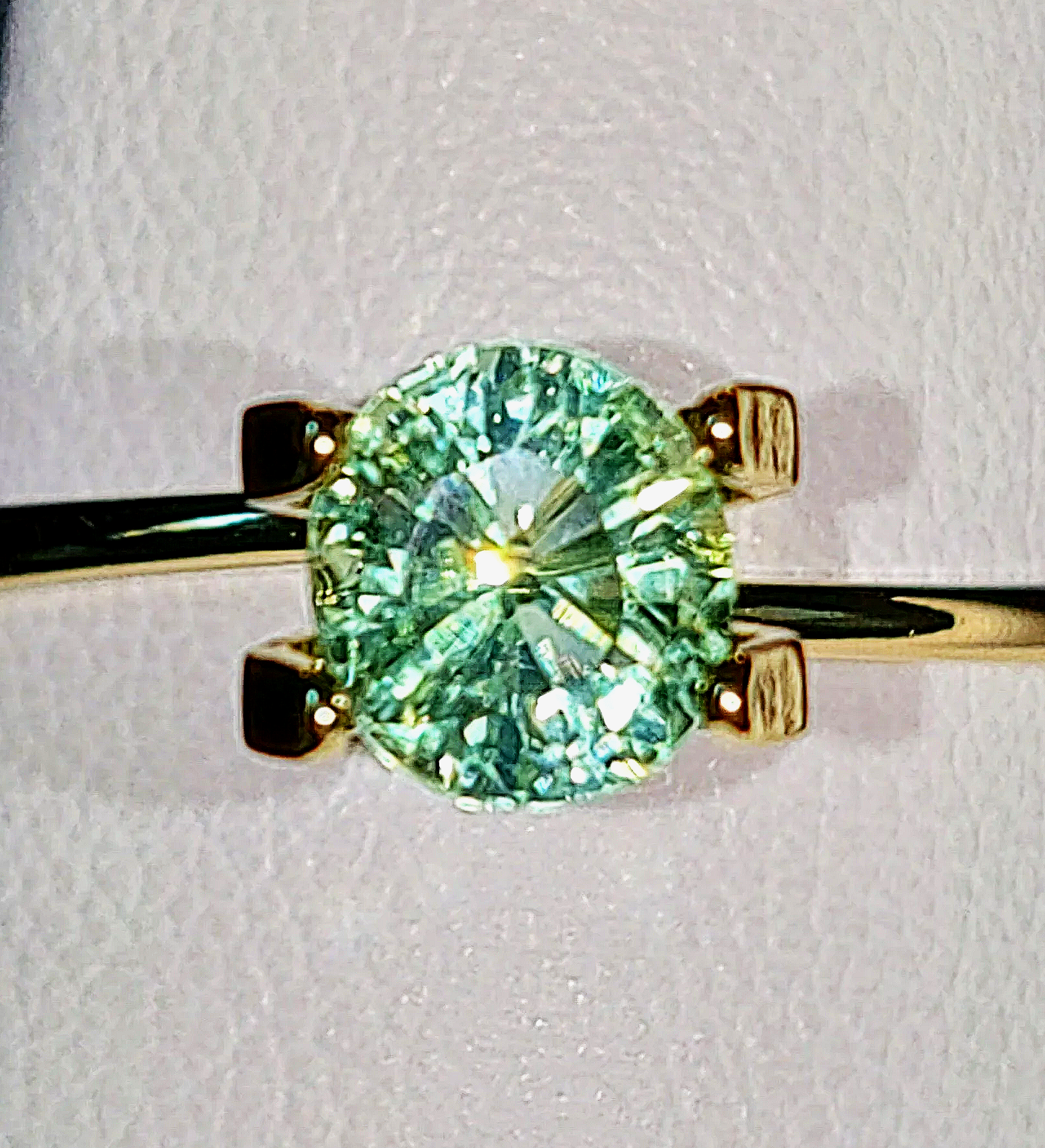 Genuine Neon Green Blue Titanium Tourmaline .96ct from TheCoveAtFoxHollow.com