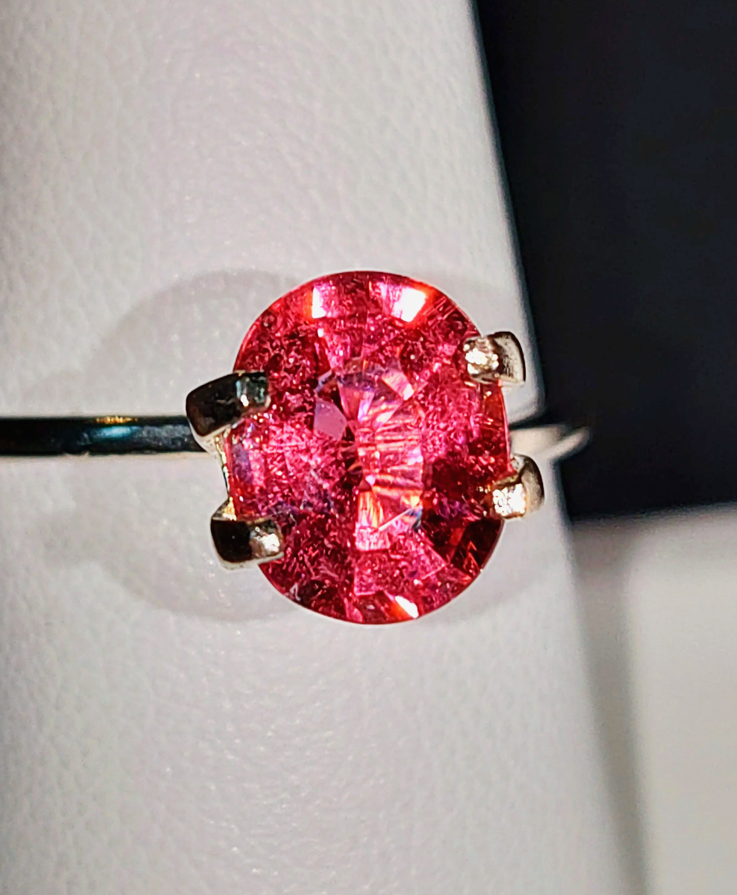 Neon Hot Pink Titanium Tourmaline 1.90 carats • Oval