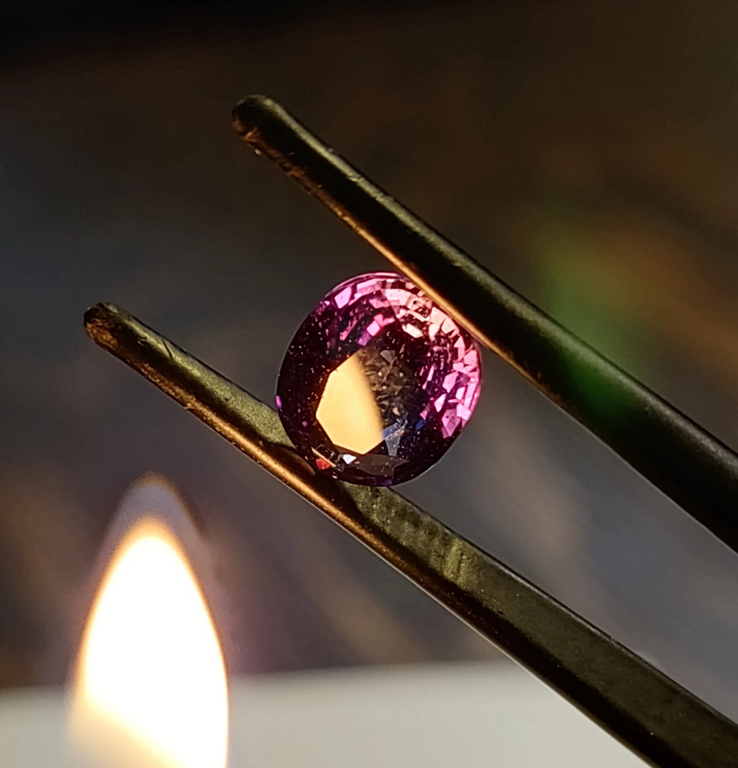 Genuine Ceylon Color Change Sapphire at 1.50ct from TheCoveAtFoxHollow.com