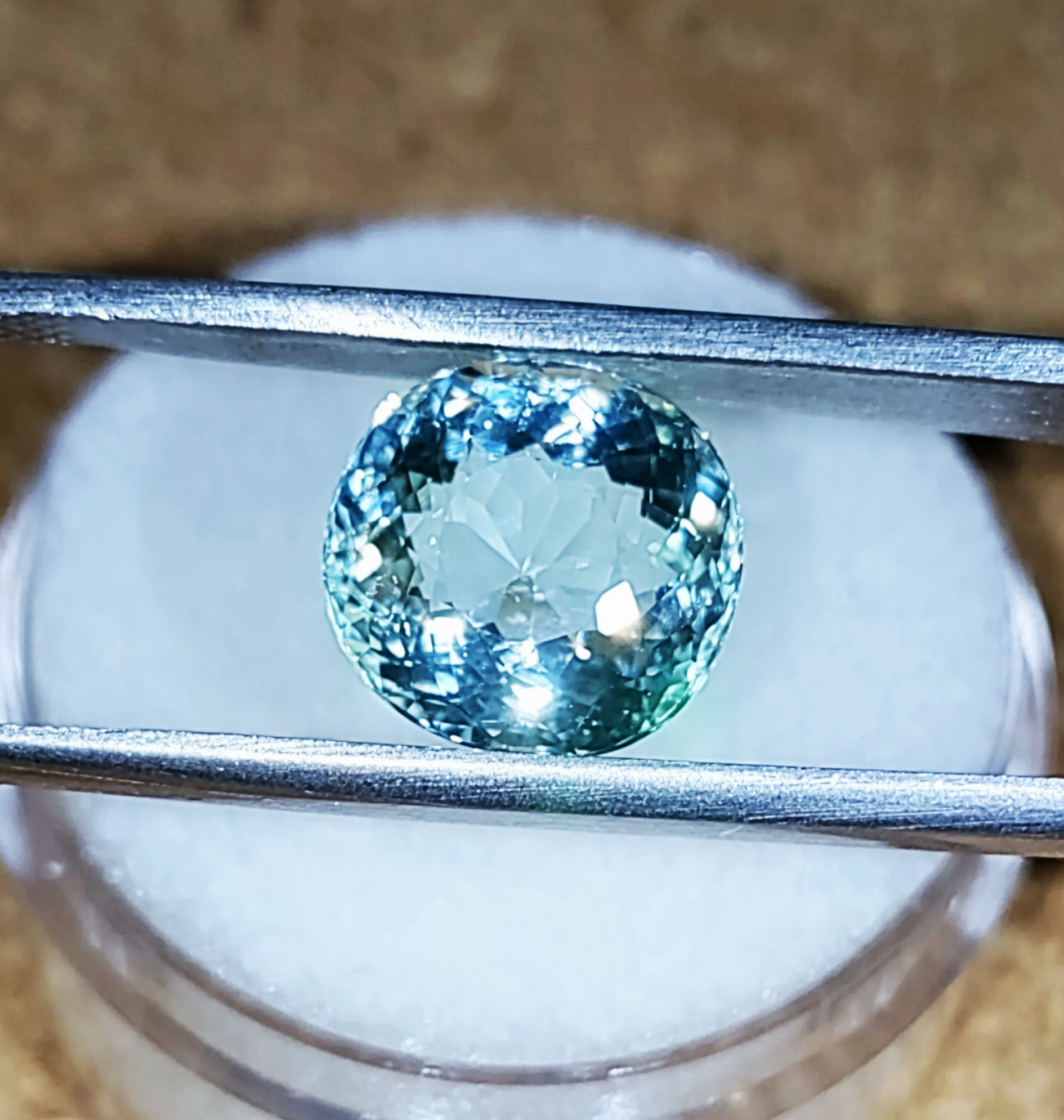 GIA Certified Genuine Neon Seafoam Titanium Tourmaline 3.81ct from TheCoveAtFoxHollow.com