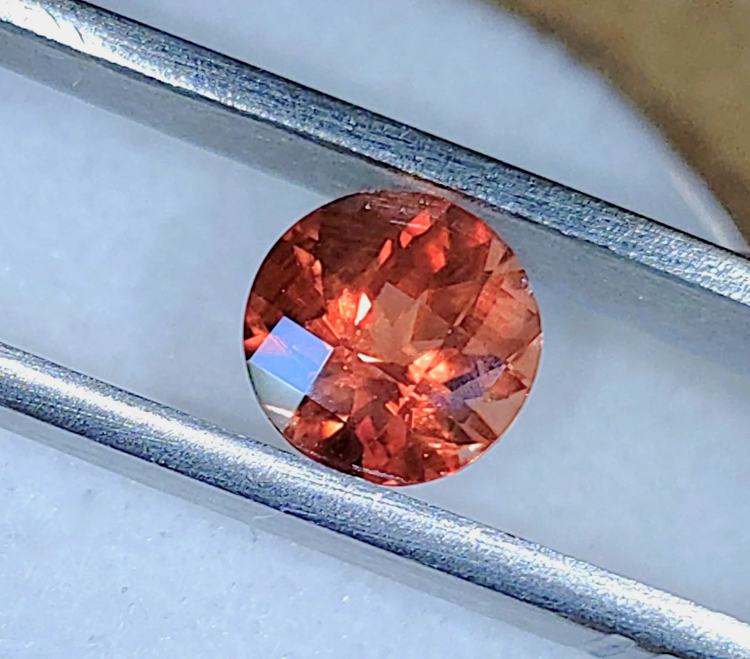 Genuine Red Orange Andesine 1.17ct from TheCoveAtFoxHollow.com