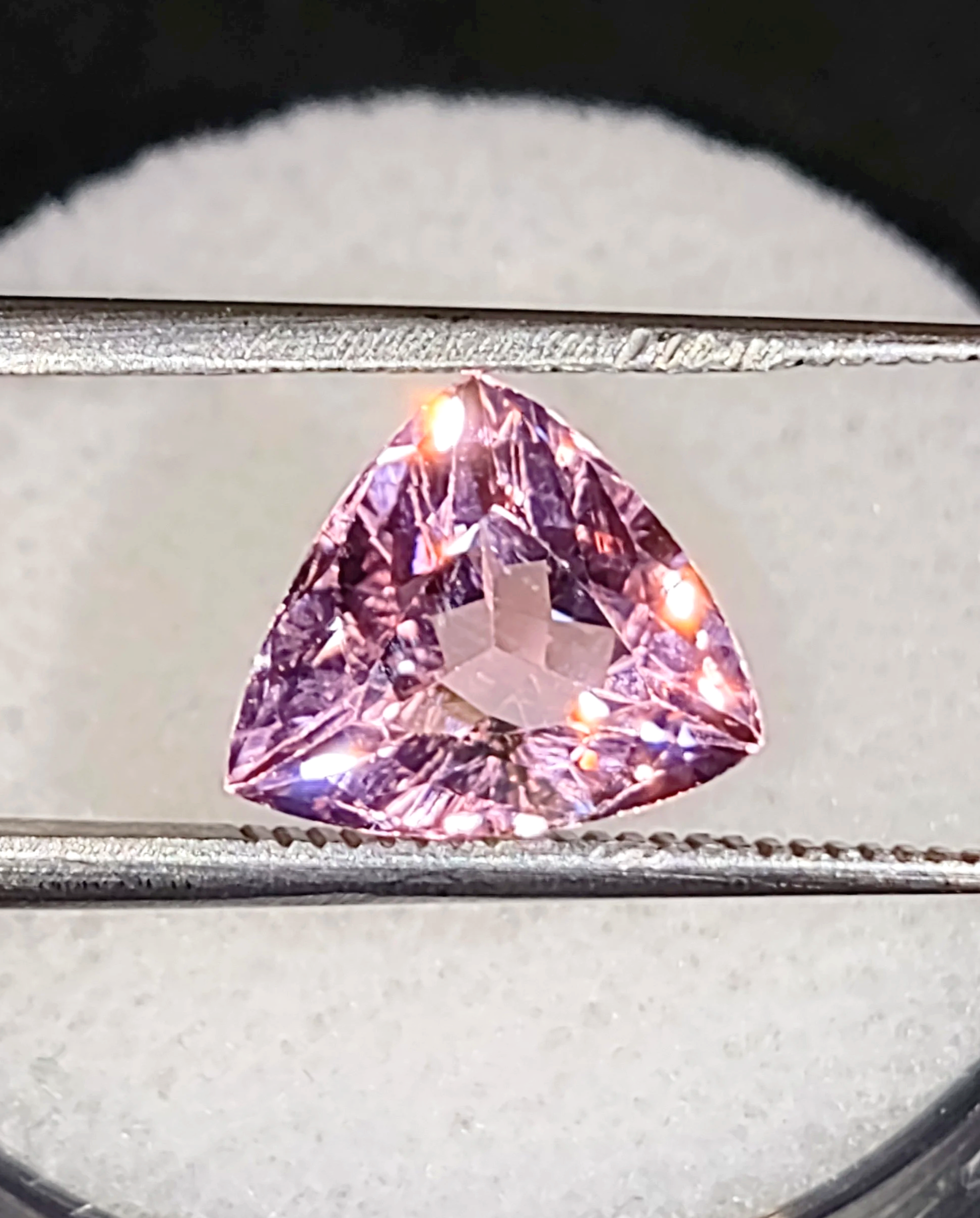 GIA Certified Neon Pink Titanium Tourmaline 2.14 carats • Trillion