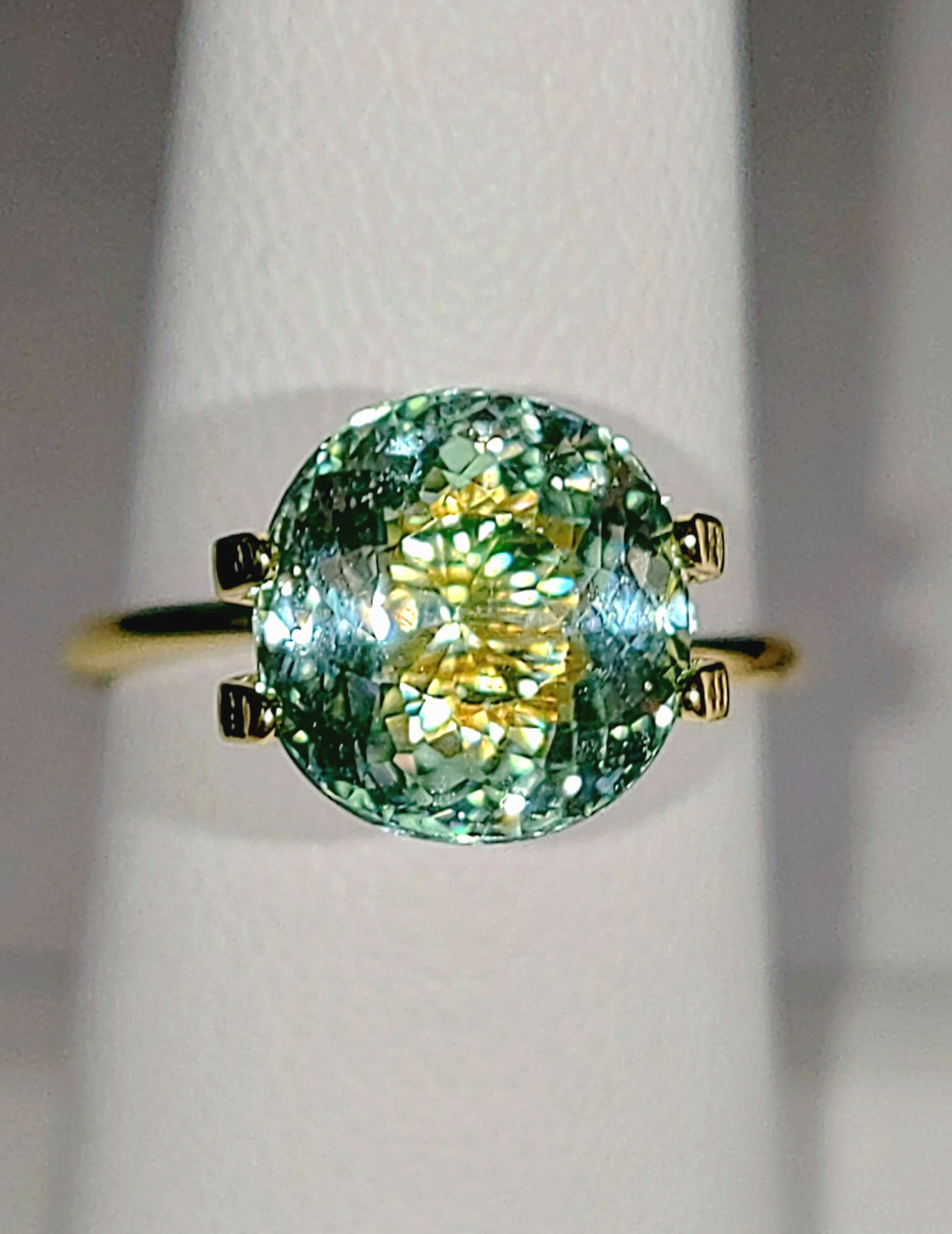GIA Certified Genuine Neon Seafoam Titanium Tourmaline 3.81ct TheCoveAtFoxHollow.com