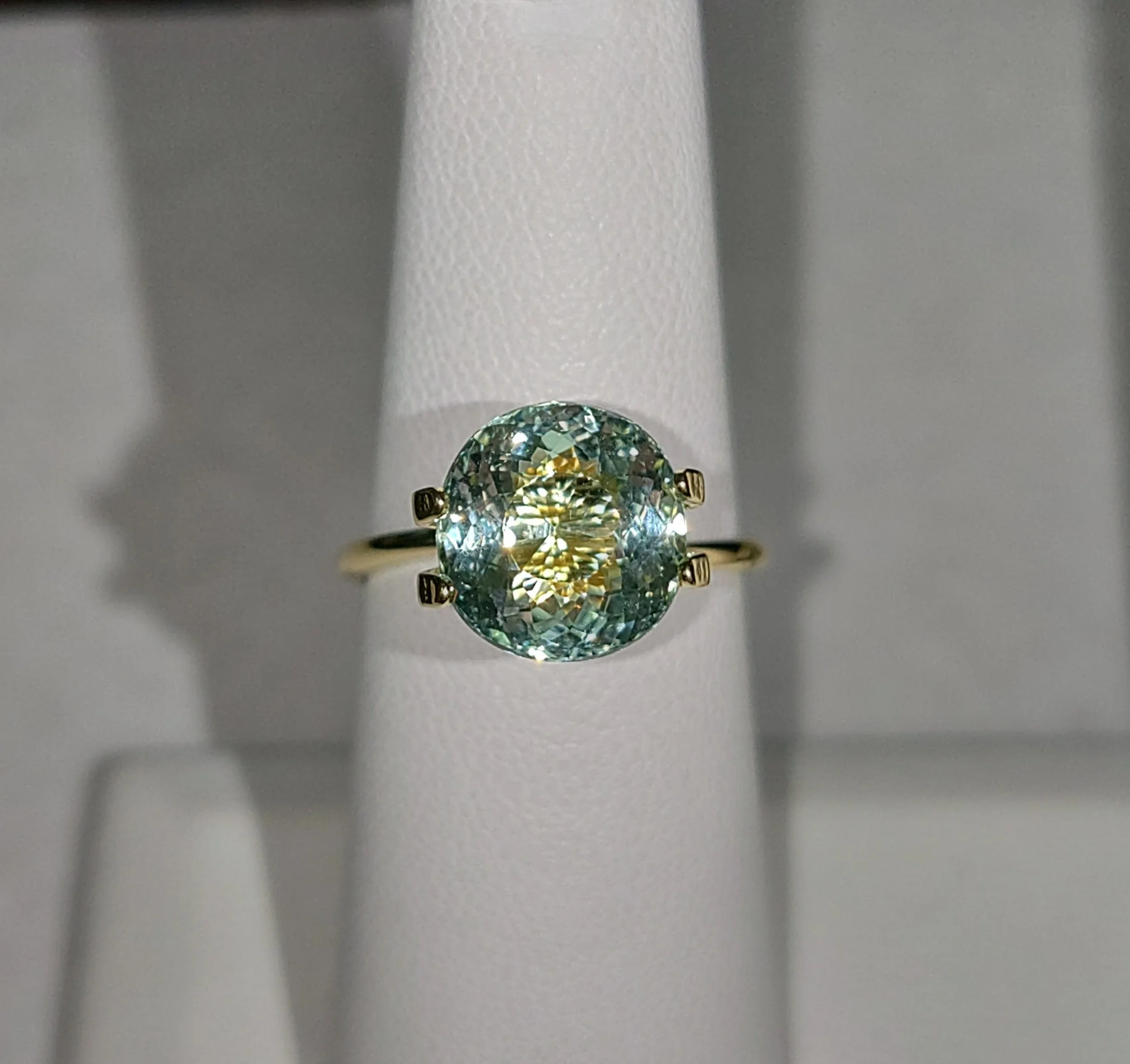 GIA Certified Genuine Neon Seafoam Titanium Tourmaline 3.81ct from TheCoveAtFoxHollow.com
