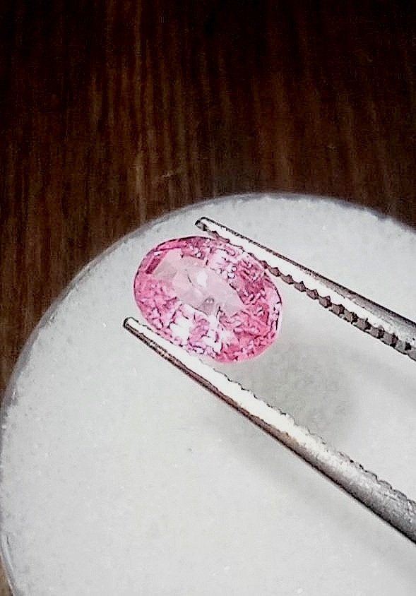 Genuine Padparadscha Sapphire .71ct from thecoveatfoxhollow.com