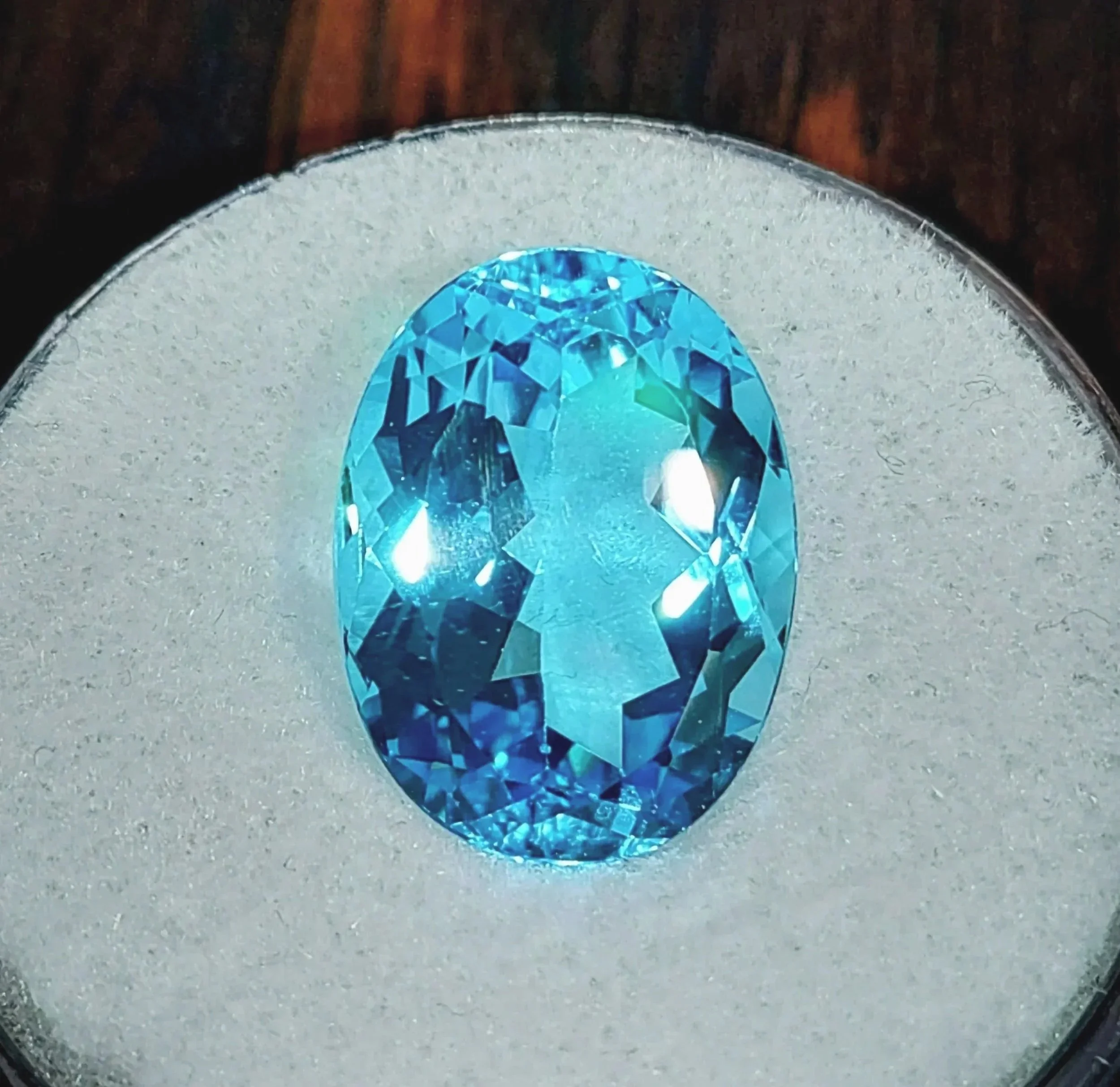 Genuine Swiss Blue Topaz 23.03ct from TheCoveAtFoxHollow.com