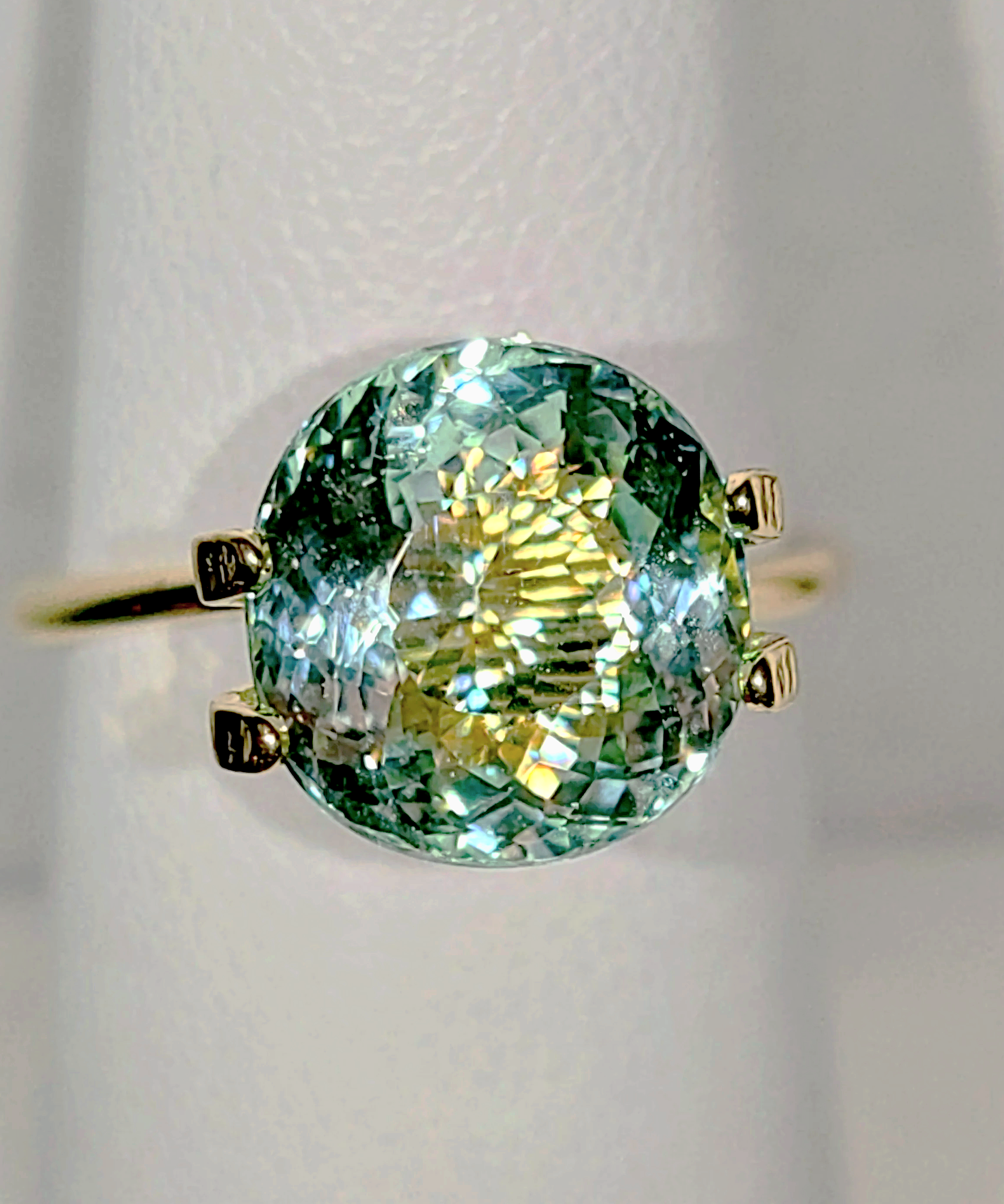 GIA Certified Genuine Neon Seafoam Titanium Tourmaline 3.81ct TheCoveAtFoxHollow.com