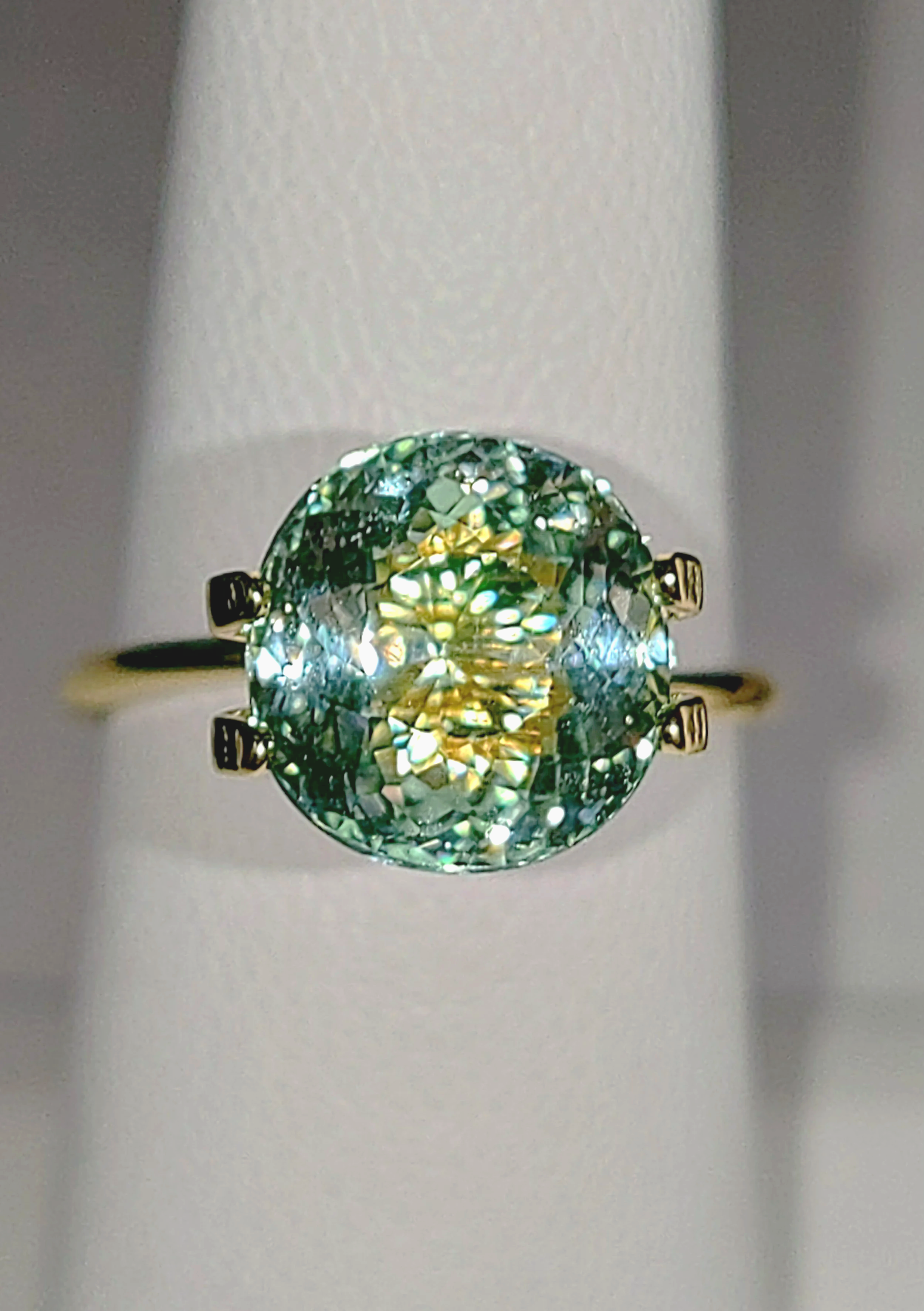 GIA Certified Genuine Neon Seafoam Titanium Tourmaline 3.81ct TheCoveAtFoxHollow.com