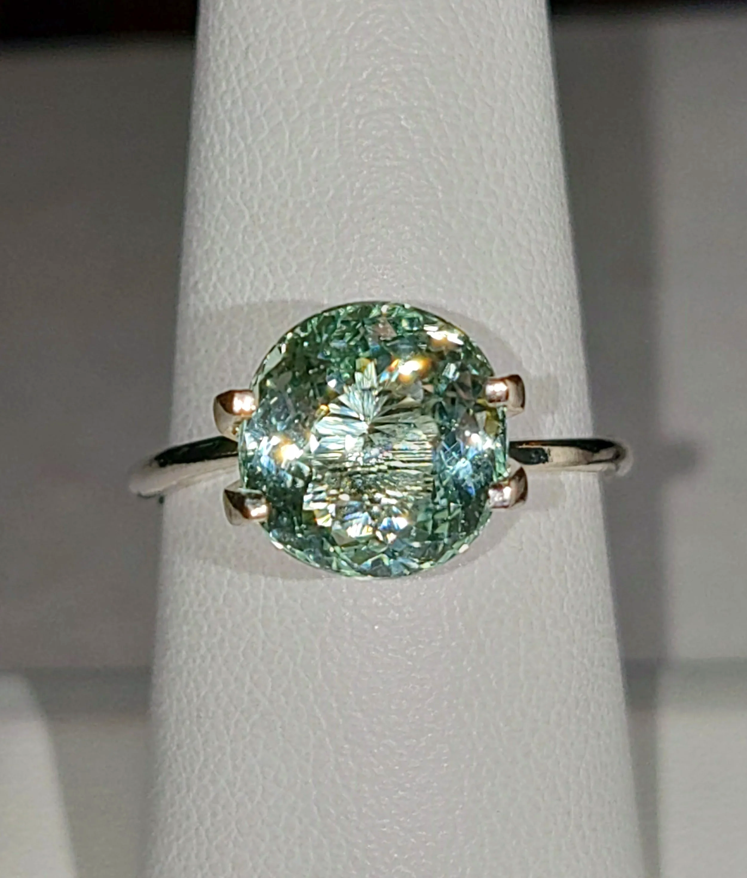 GIA Certified Genuine Neon Seafoam Titanium Tourmaline 3.81ct from TheCoveAtFoxHollow.com