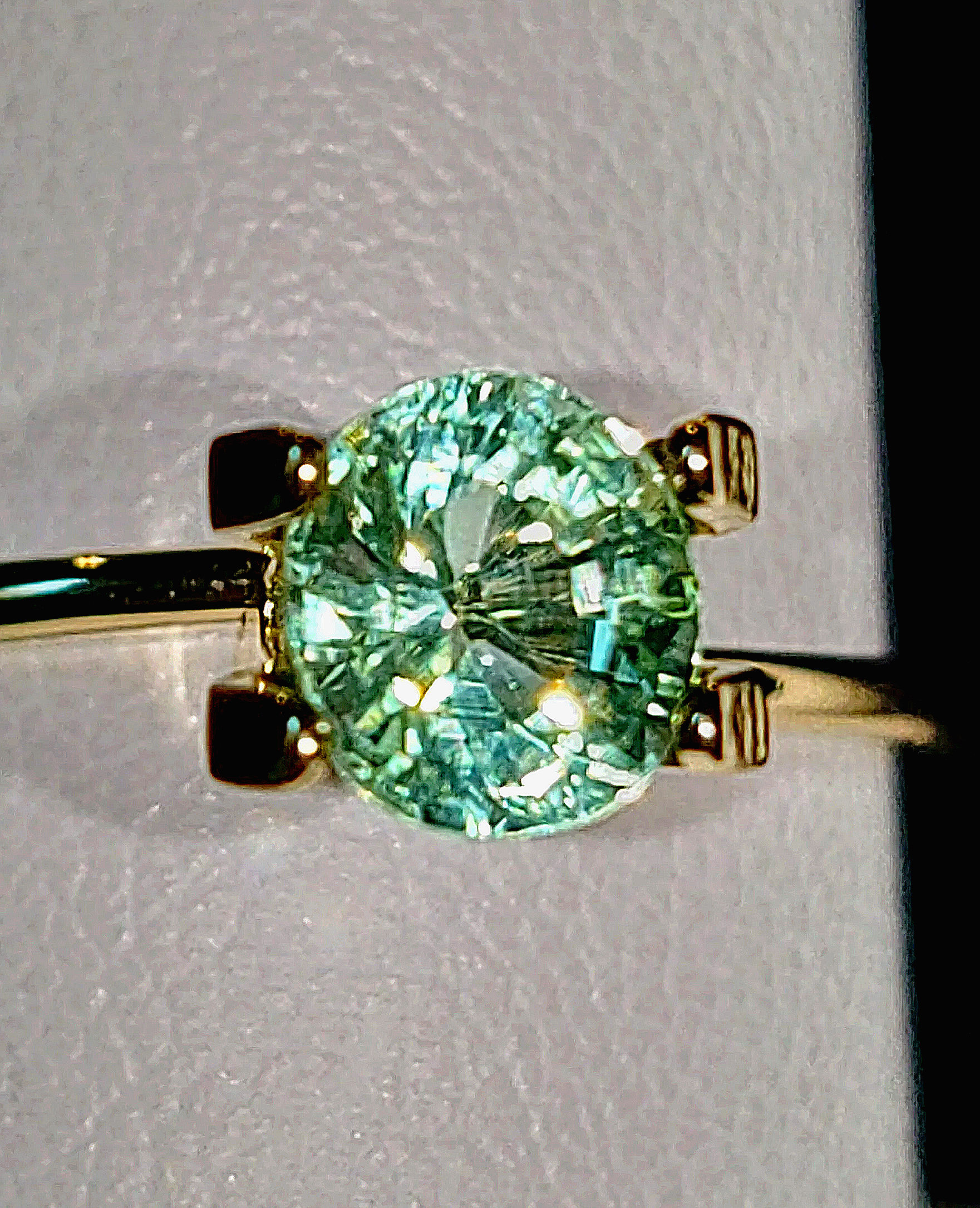 Genuine Neon Green Blue Titanium Tourmaline .96ct from TheCoveAtFoxHollow.com