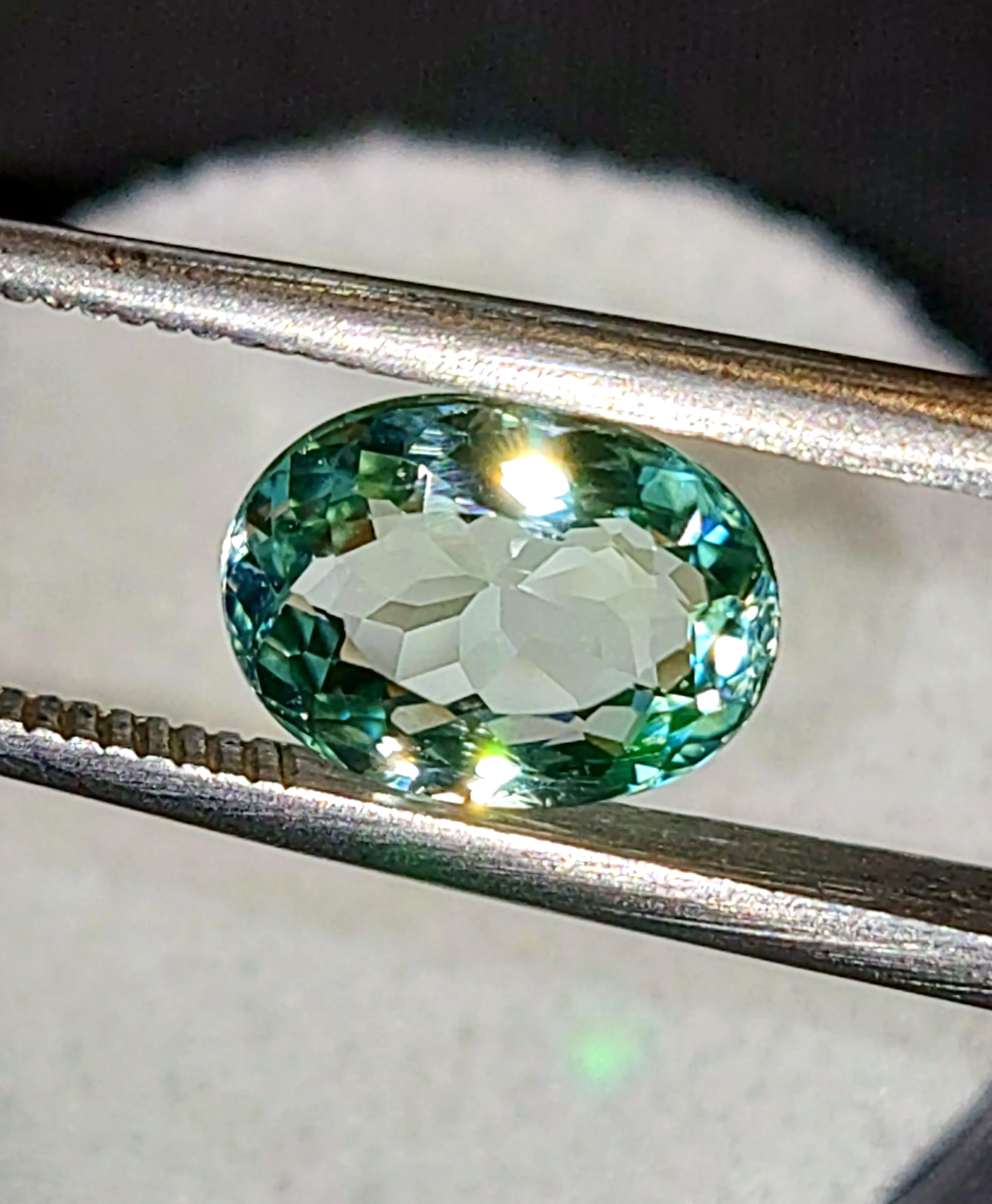 Genuine Neon Seafoam Titanium Tourmaline 1.75ct TheCoveAtFoxHollow.com