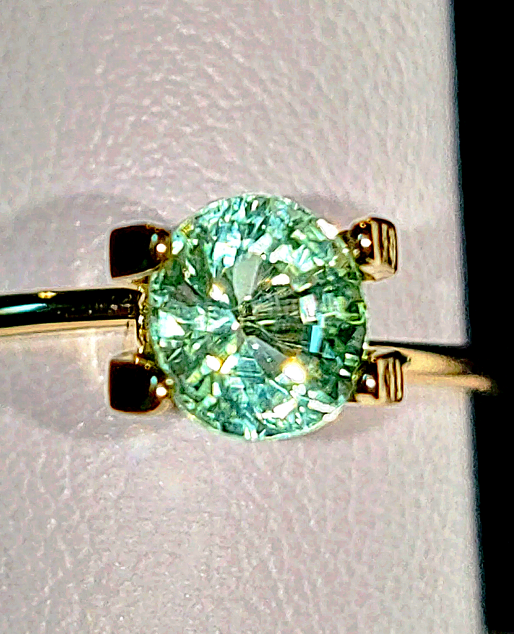 Genuine Neon Green Blue Titanium Tourmaline .96ct from TheCoveAtFoxHollow.com
