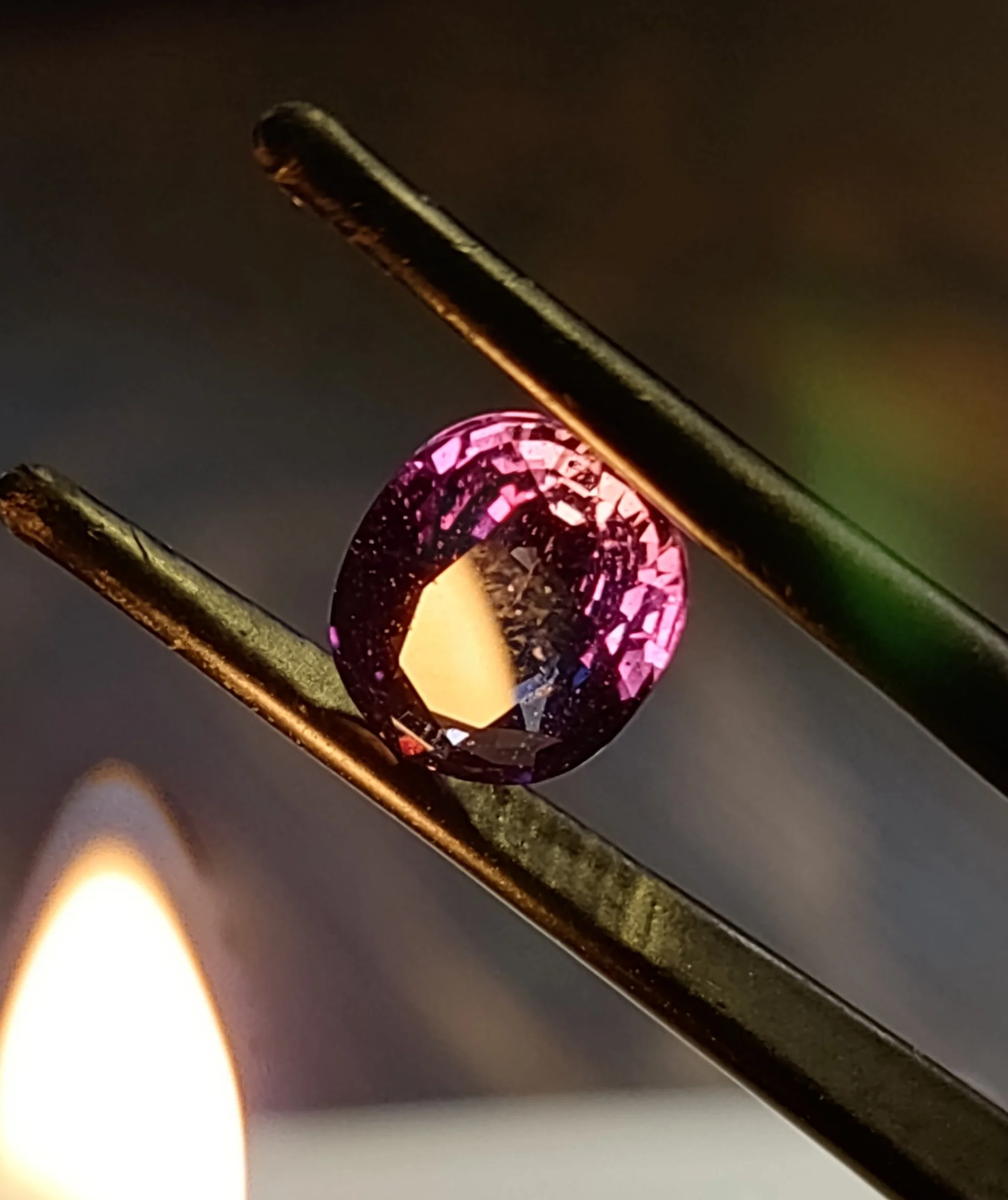 Genuine Ceylon Color Change Sapphire at 1.50ct from TheCoveAtFoxHollow.com