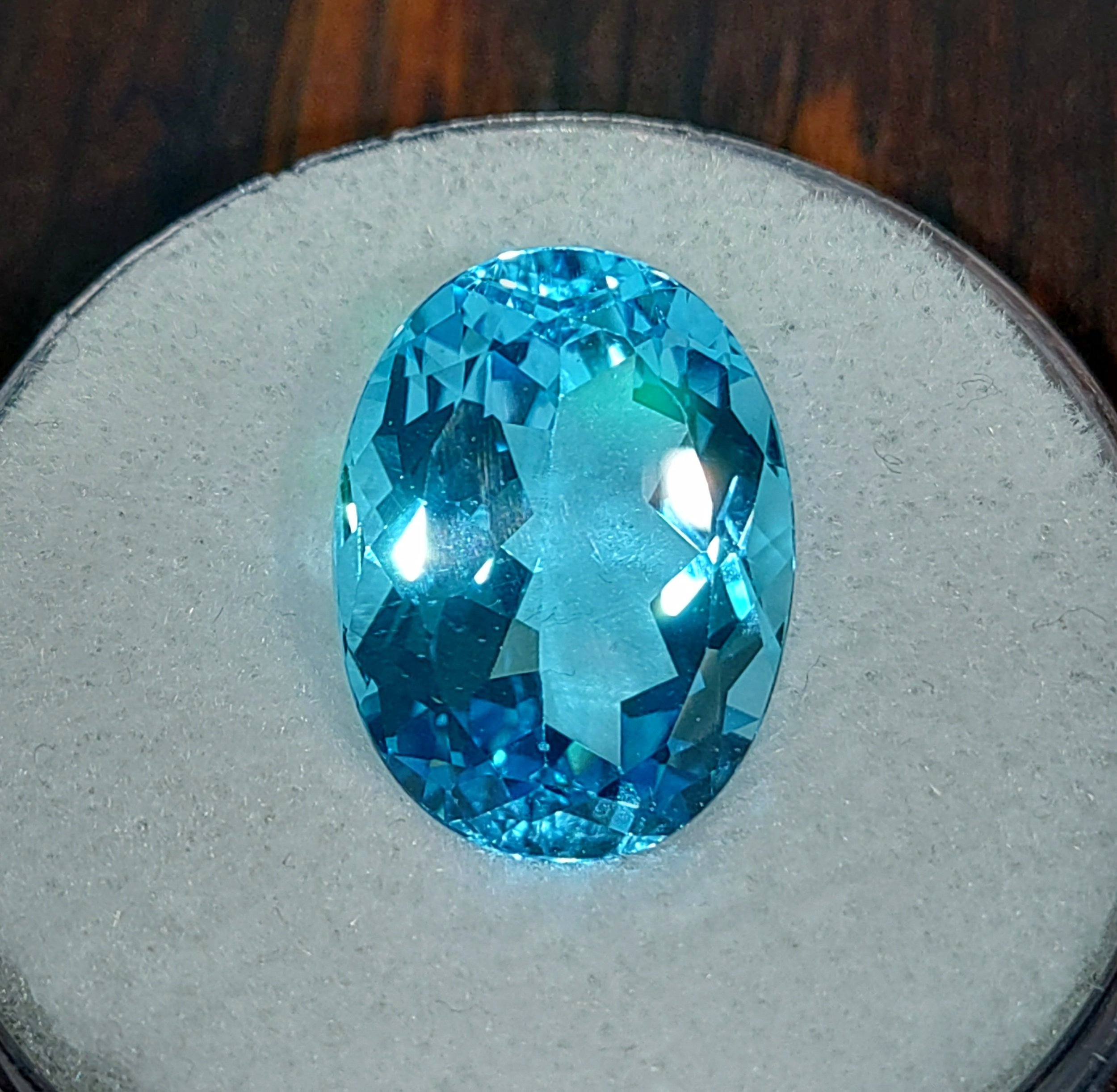 Genuine Swiss Blue Topaz 23.02ct from TheCoveAtFoxHollow.com