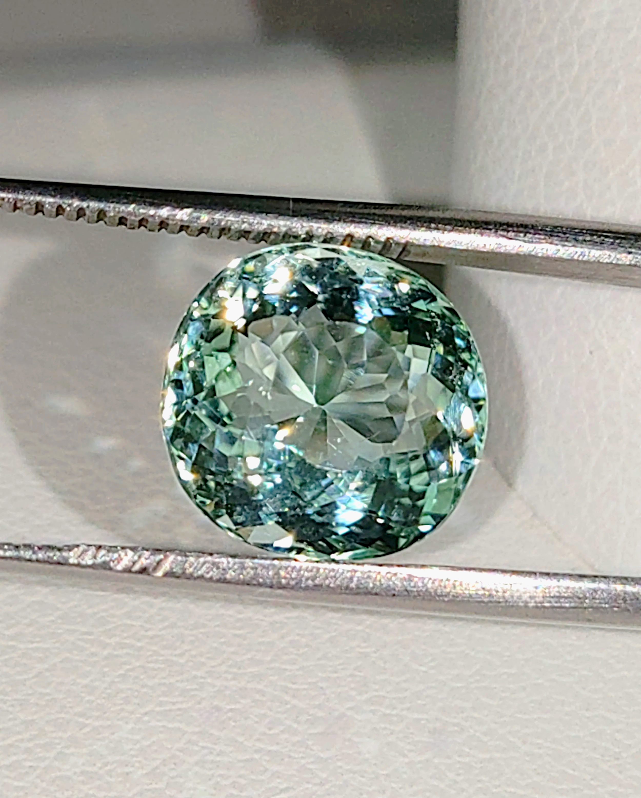 GIA Certified Genuine Neon Seafoam Titanium Tourmaline 3.81ct TheCoveAtFoxHollow.com