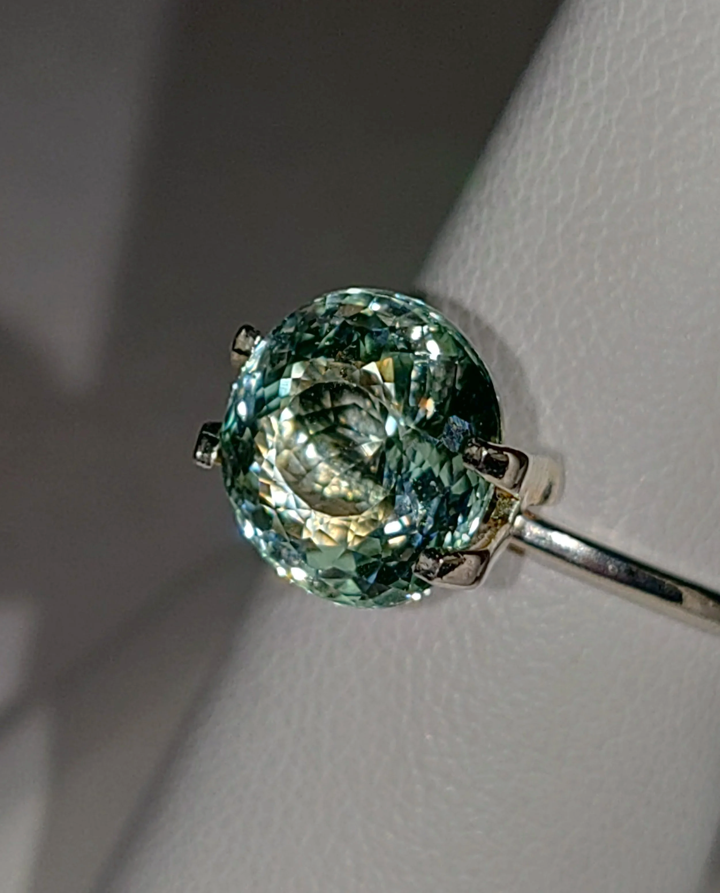 GIA Certified Genuine Neon Seafoam Titanium Tourmaline 3.81ct from TheCoveAtFoxHollow.com