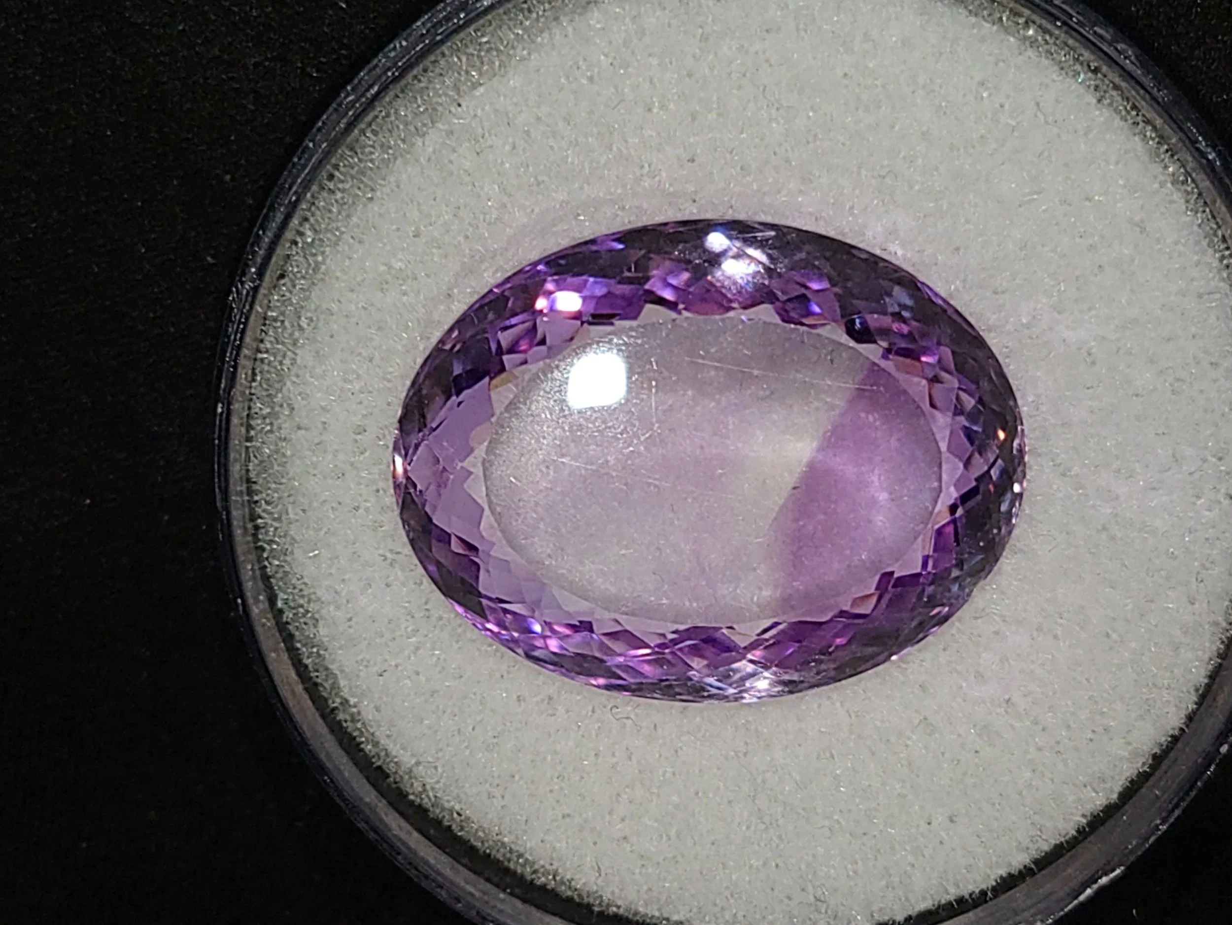 Genuine Amethyst Rose de France 35.86ct from TheCoveAtFoxHollow.com