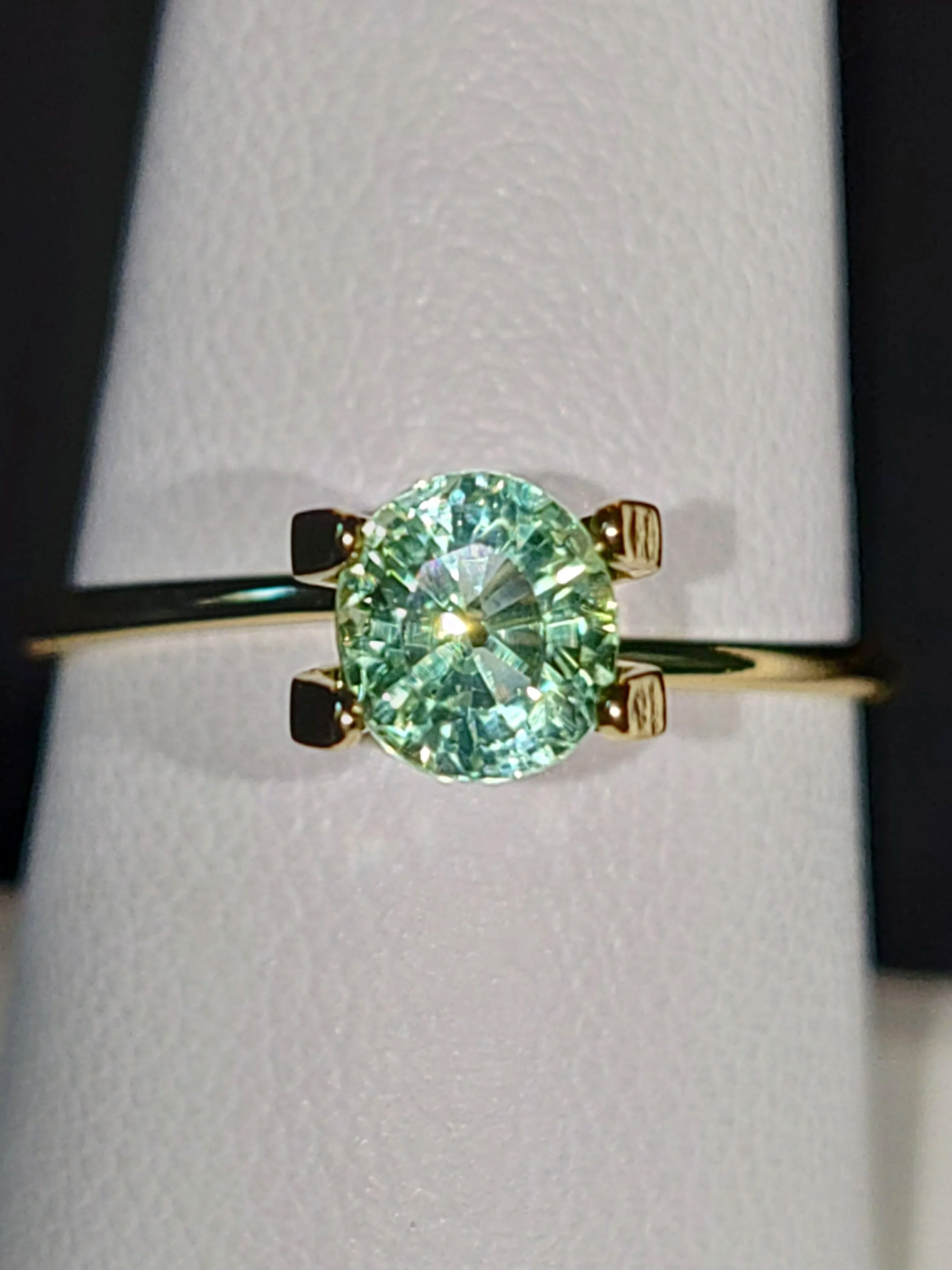 Genuine Neon Green Blue Titanium Tourmaline .96ct from TheCoveAtFoxHollow.com