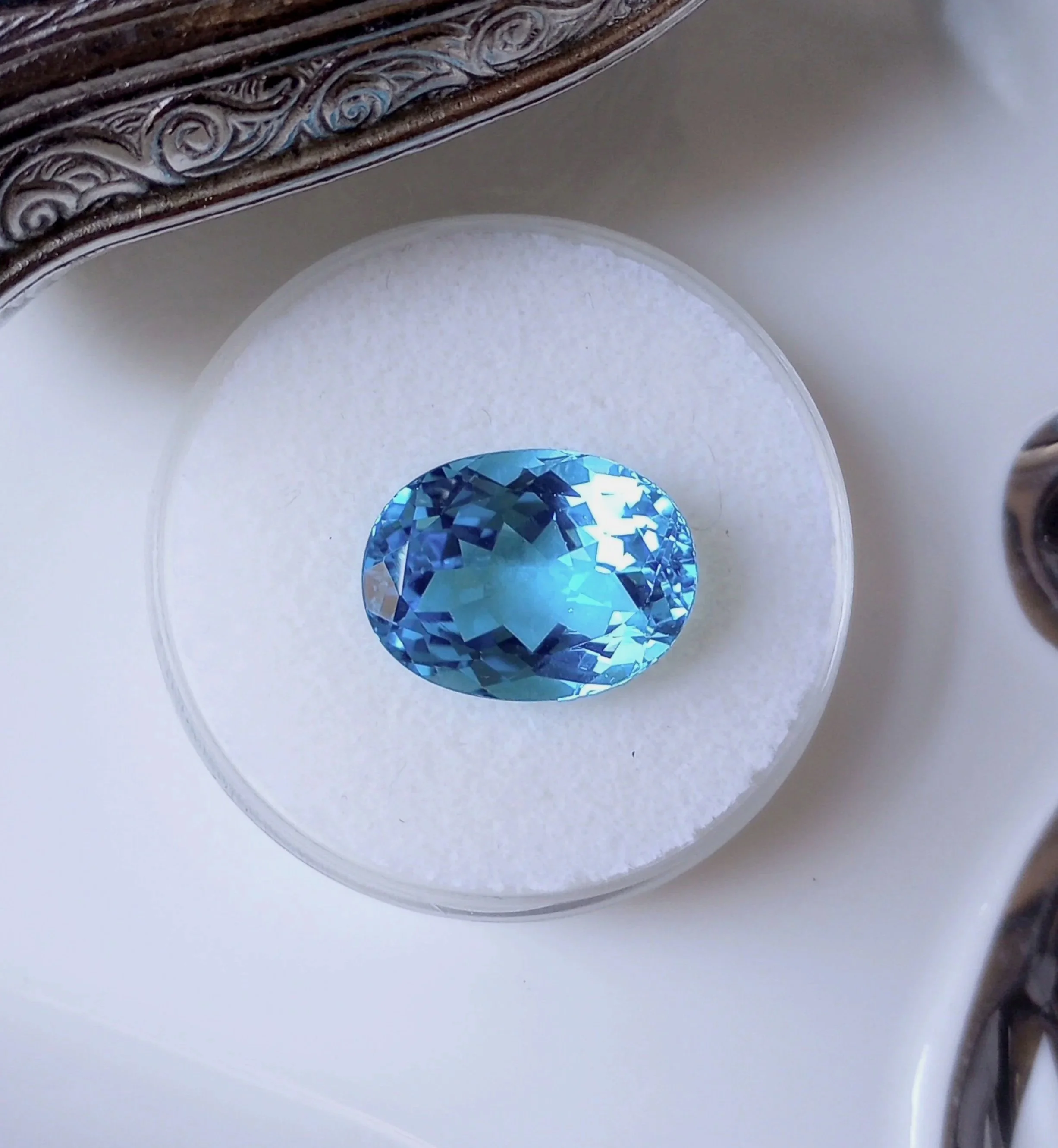 Genuine Swiss Blue Topaz 23.03ct from thecoveatfoxhollow.com