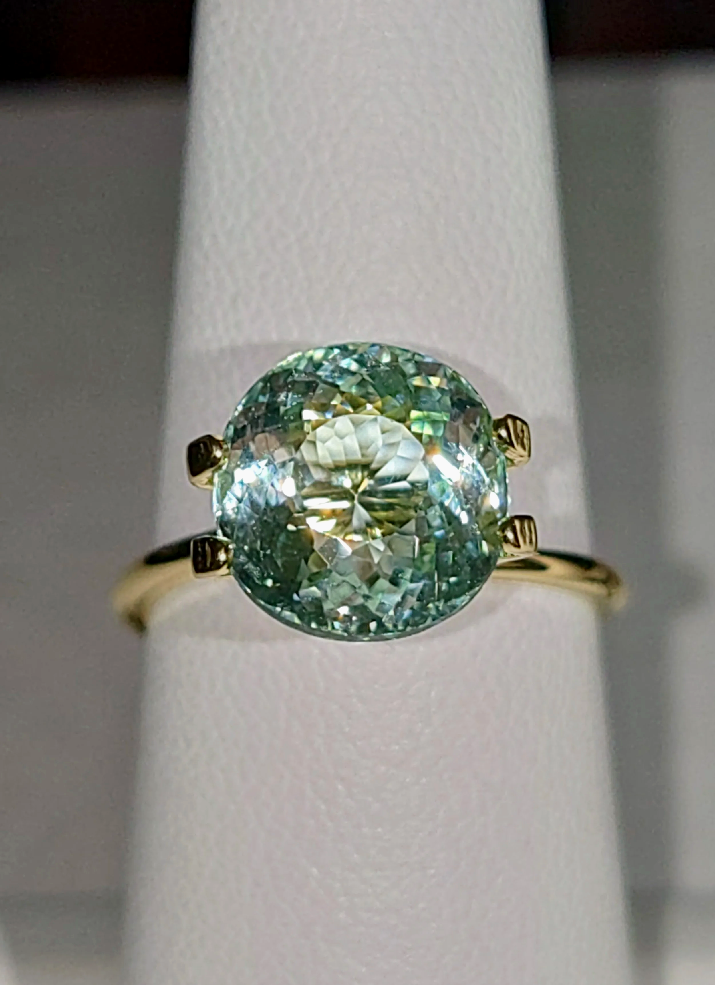 GIA Certified Genuine Neon Seafoam Titanium Tourmaline 3.81ct TheCoveAtFoxHollow.com