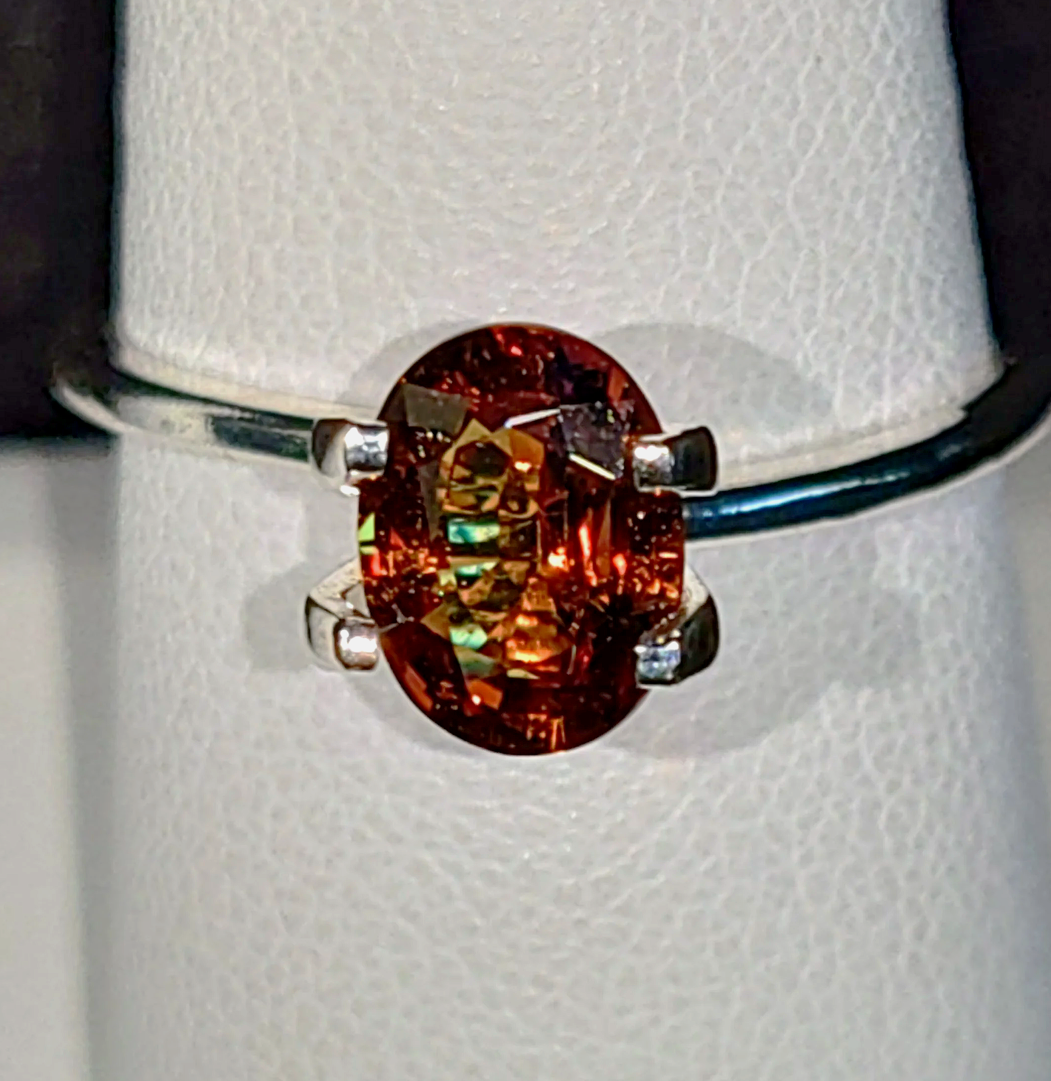 GIA Certified Genuine Unheated Orange Sapphire 1.56ct from TheCoveAtFoxHollow.com