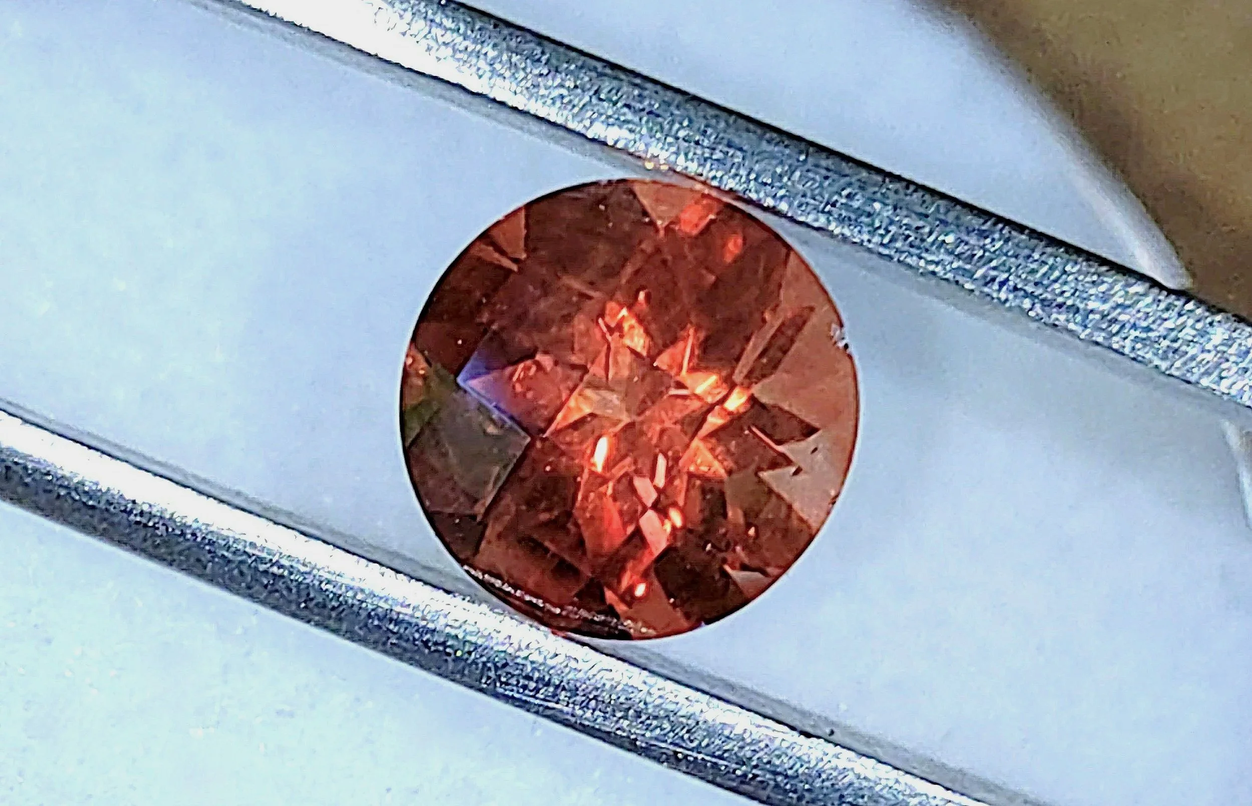 Genuine Red Orange Andesine 1.17ct from TheCoveAtFoxHollow.com
