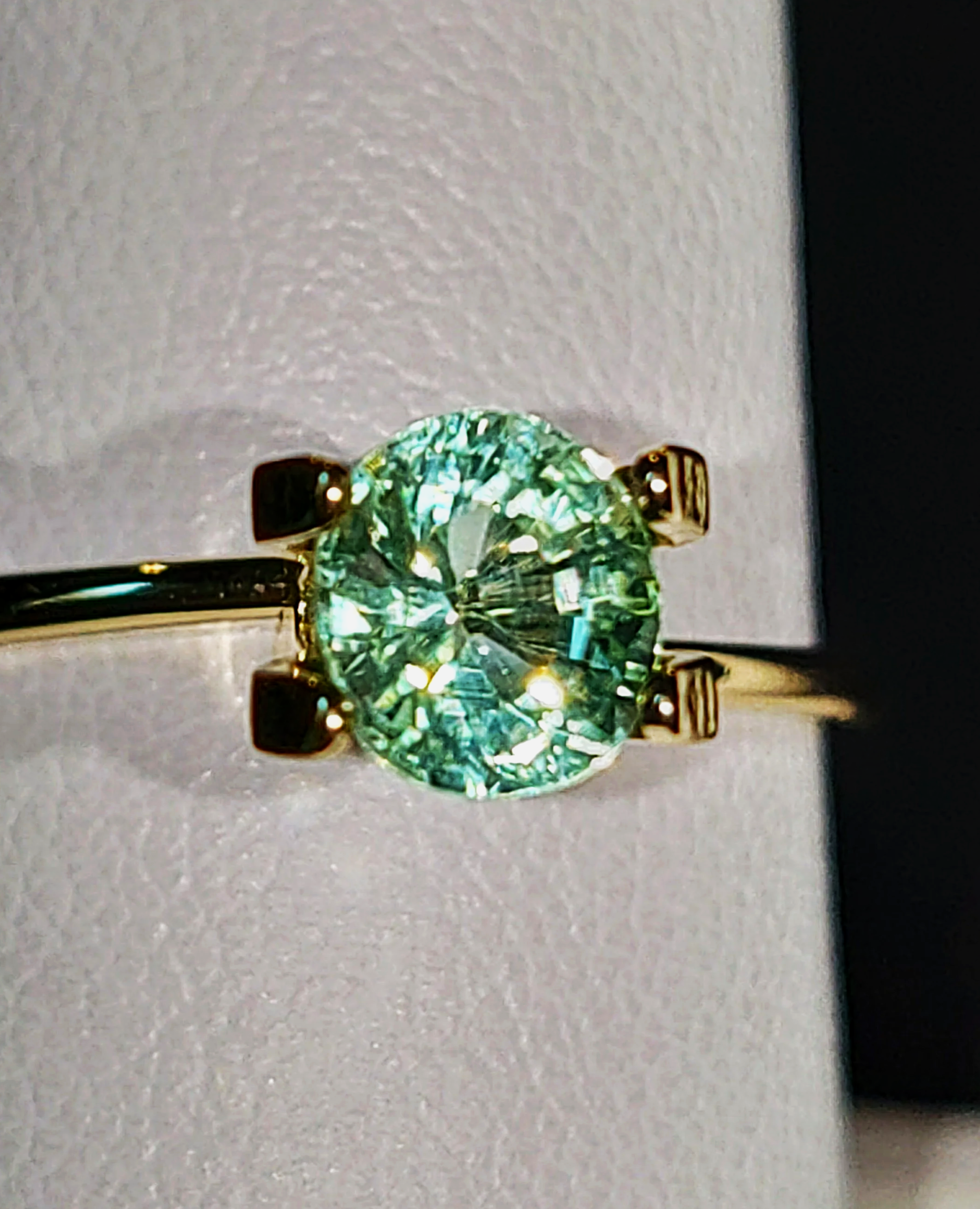 Neon Green Blue Titanium Tourmaline .96ct