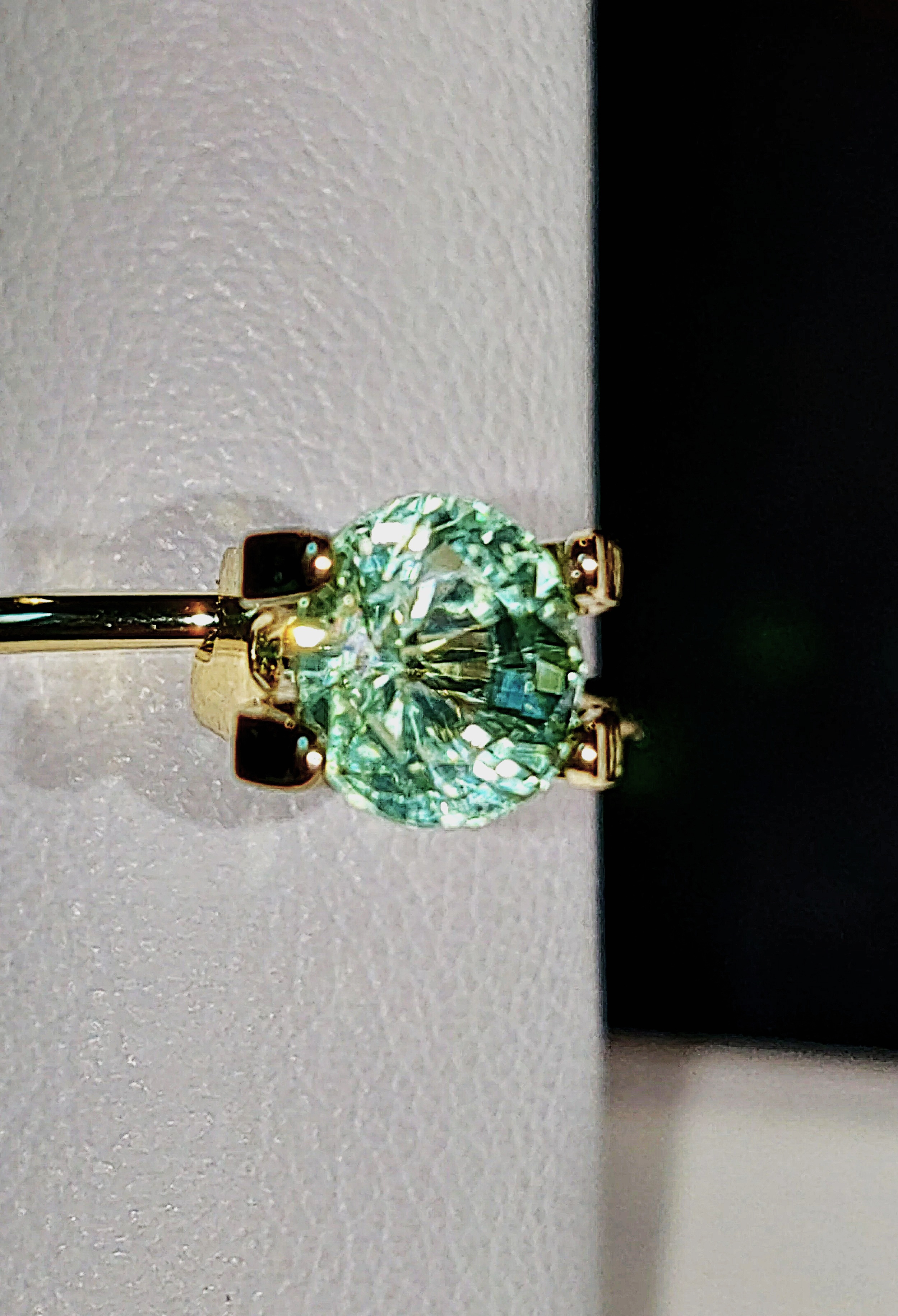 Genuine Neon Green Blue Titanium Tourmaline .96ct from TheCoveAtFoxHollow.com